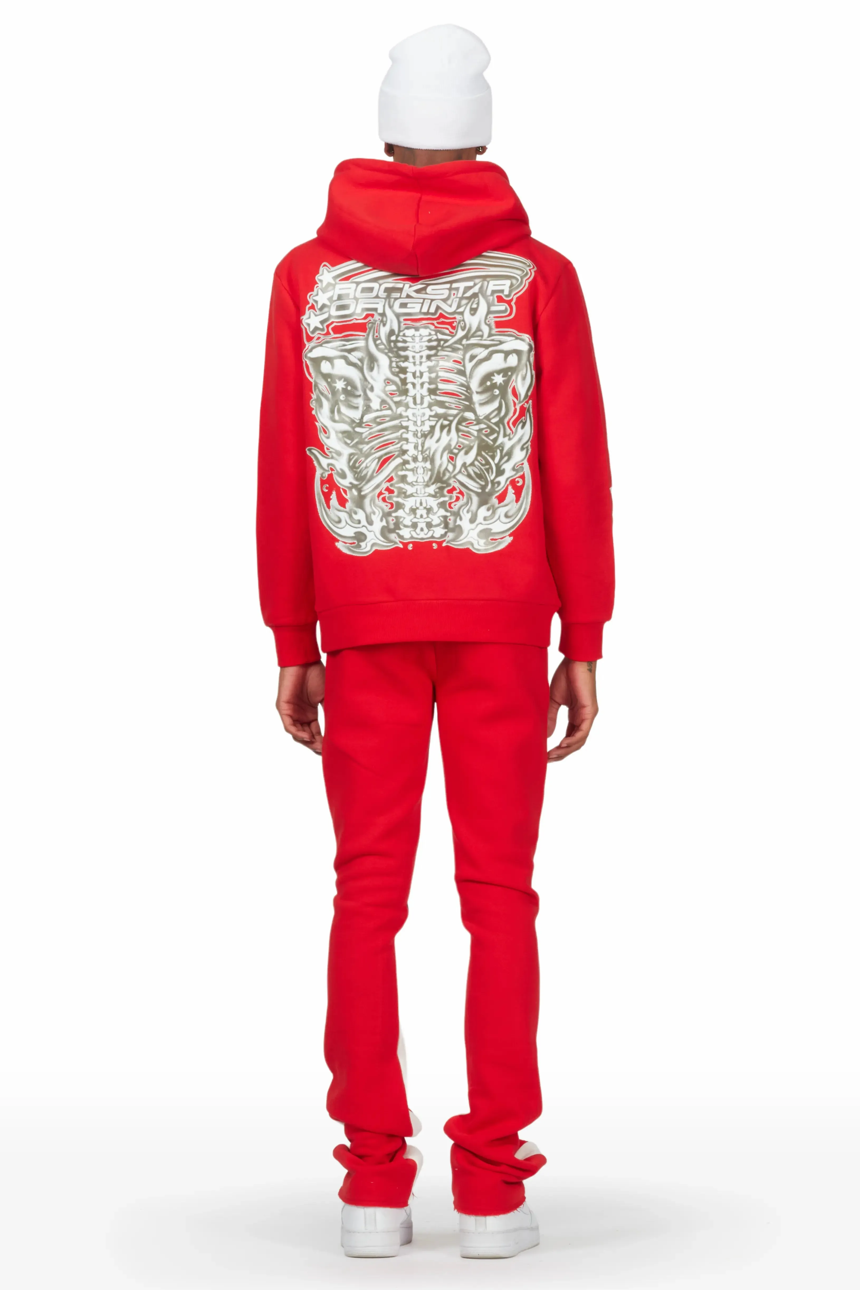 Skelly Red Hoodie Stacked Flare Track Set sold by Rockstar Original product image thumbnail 4