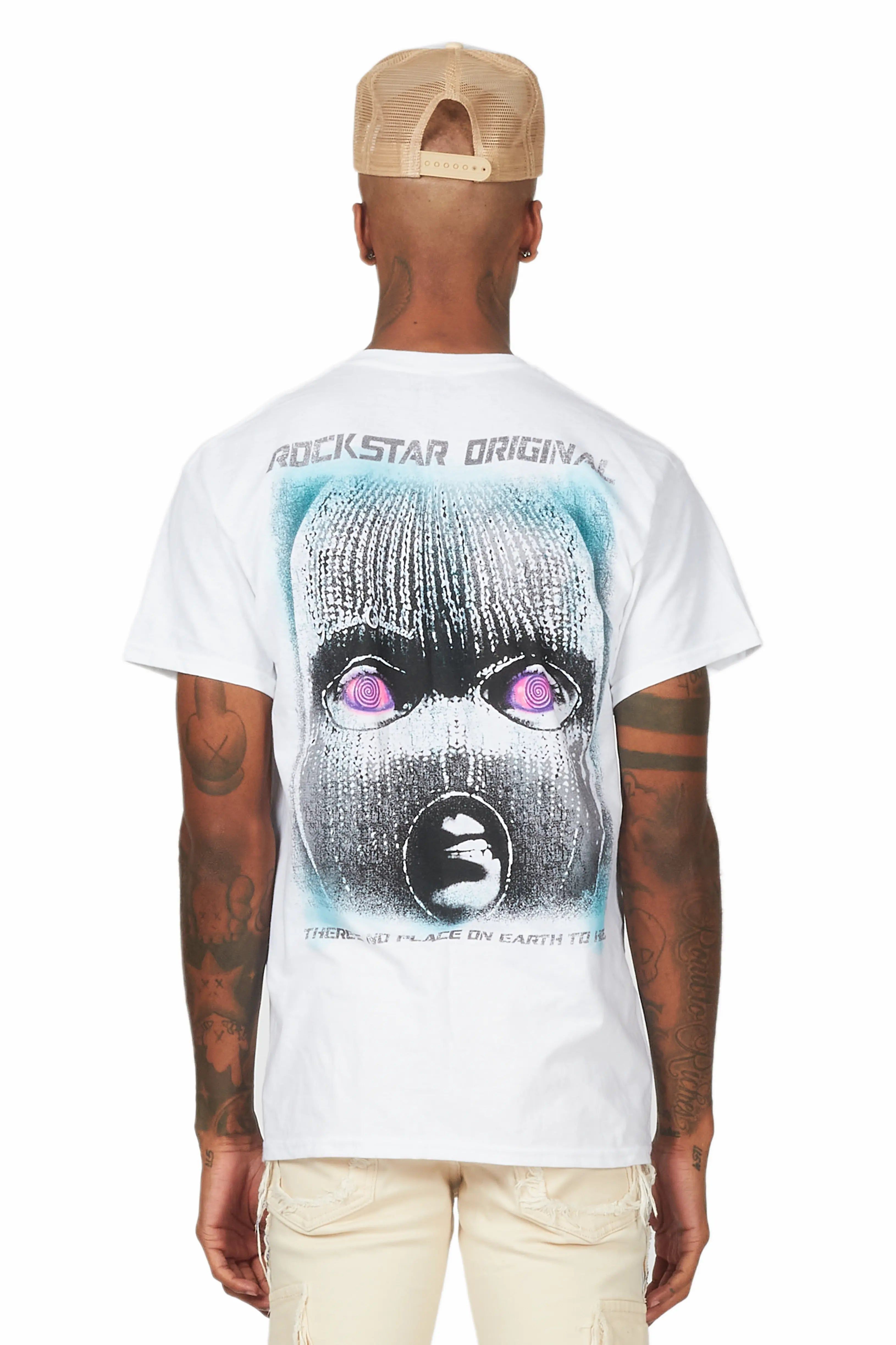 Darwin White Graphic T-Shirt sold by Rockstar Original product image thumbnail 2