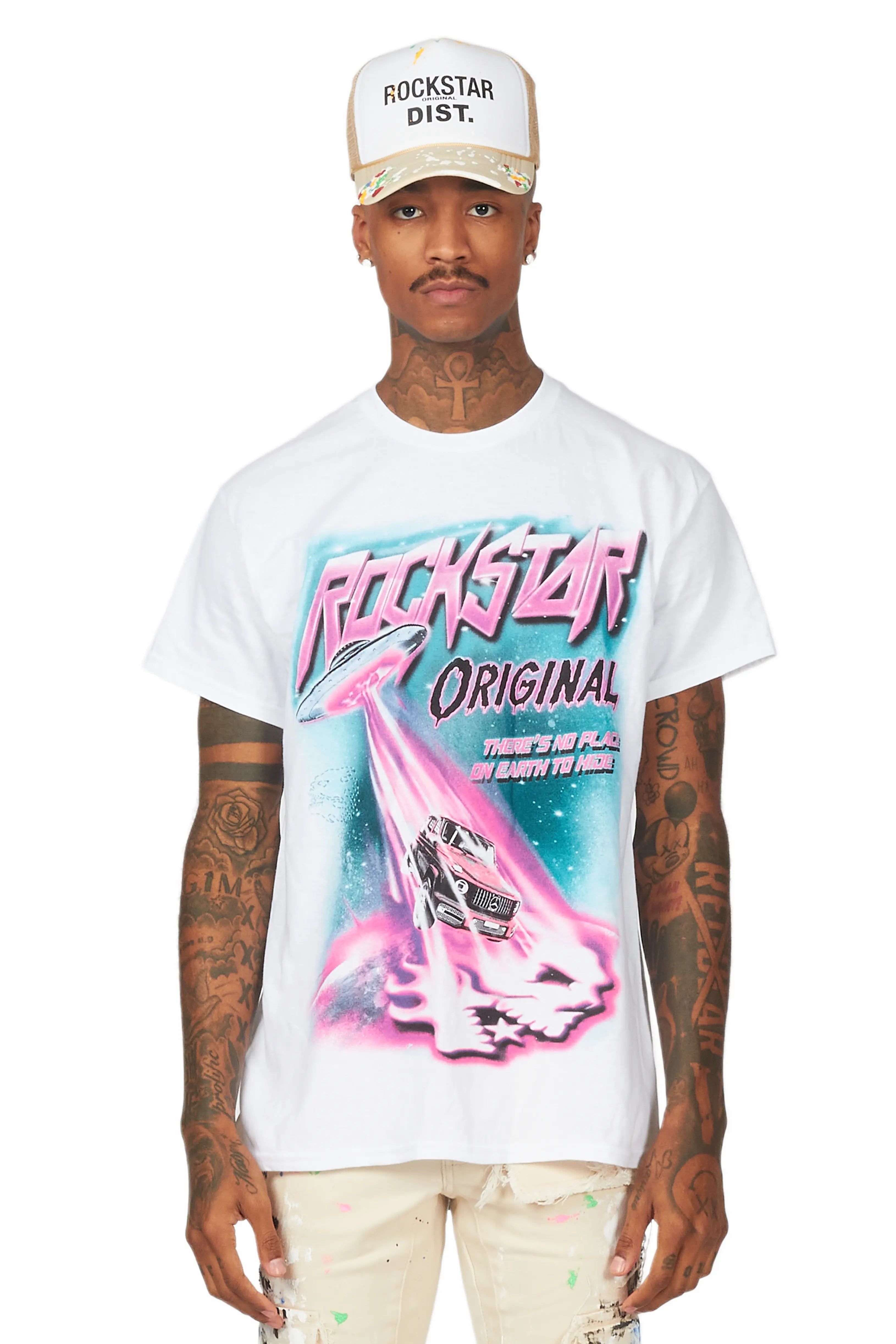 Darwin White Graphic T-Shirt sold by Rockstar Original