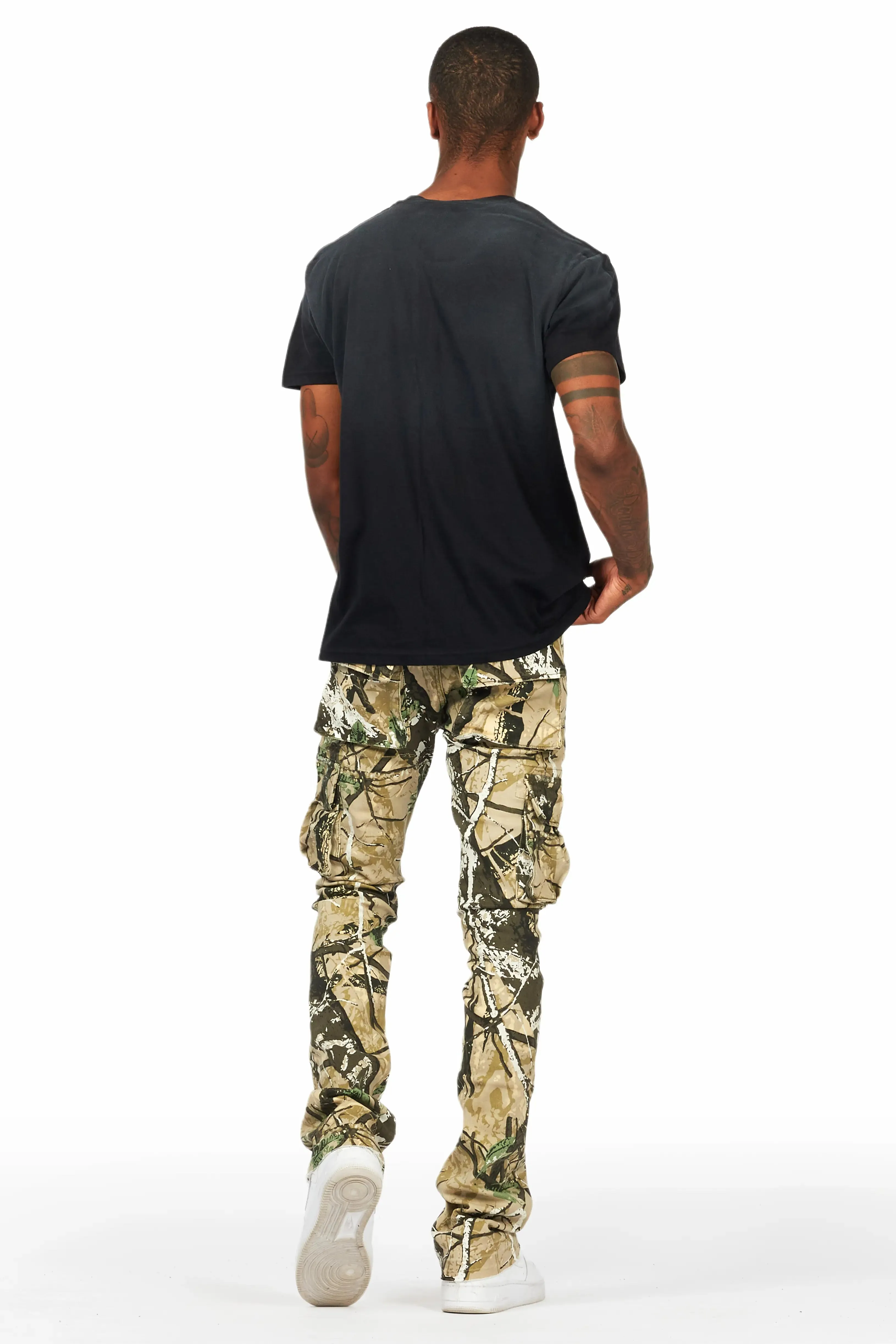 Kirrem Tree Camo Stacked Flare Jean sold by Rockstar Original product image thumbnail 5
