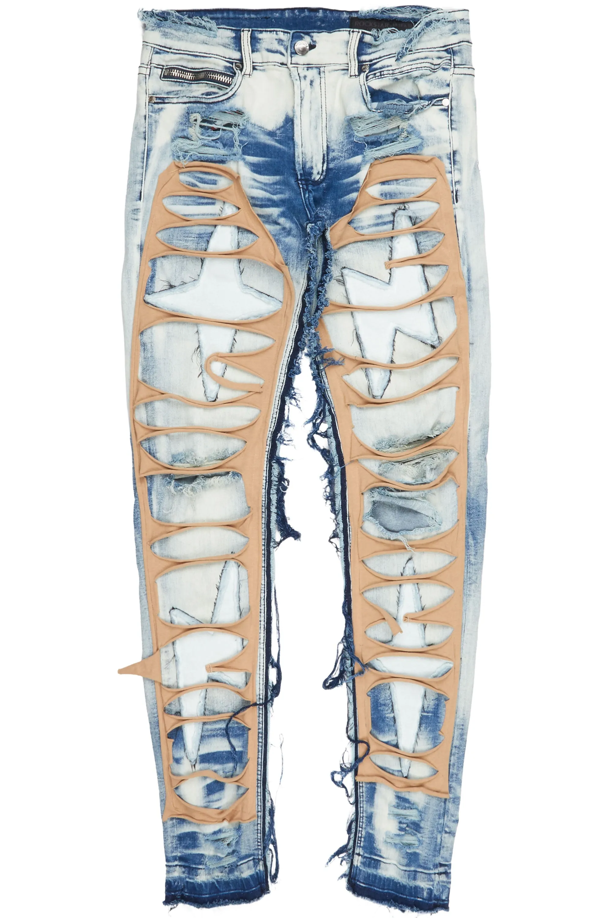 Dontae Blue Patchwork Jean sold by Rockstar Original product image thumbnail 2