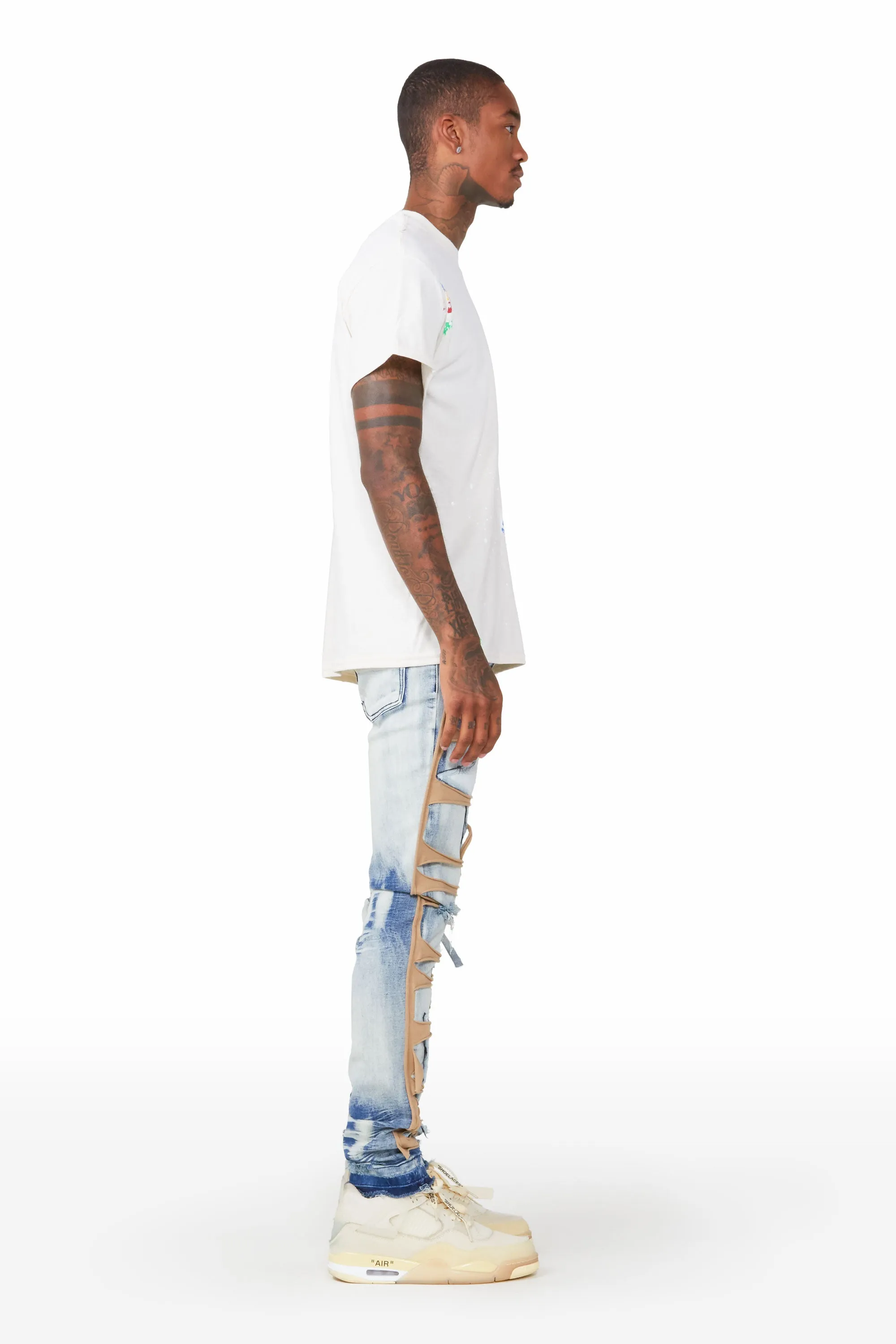 Dontae Blue Patchwork Jean sold by Rockstar Original product image thumbnail 4