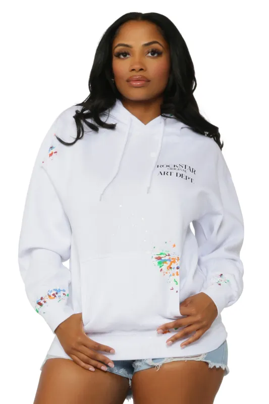 Make It Rain White Oversized Hoodie sold by Rockstar Original