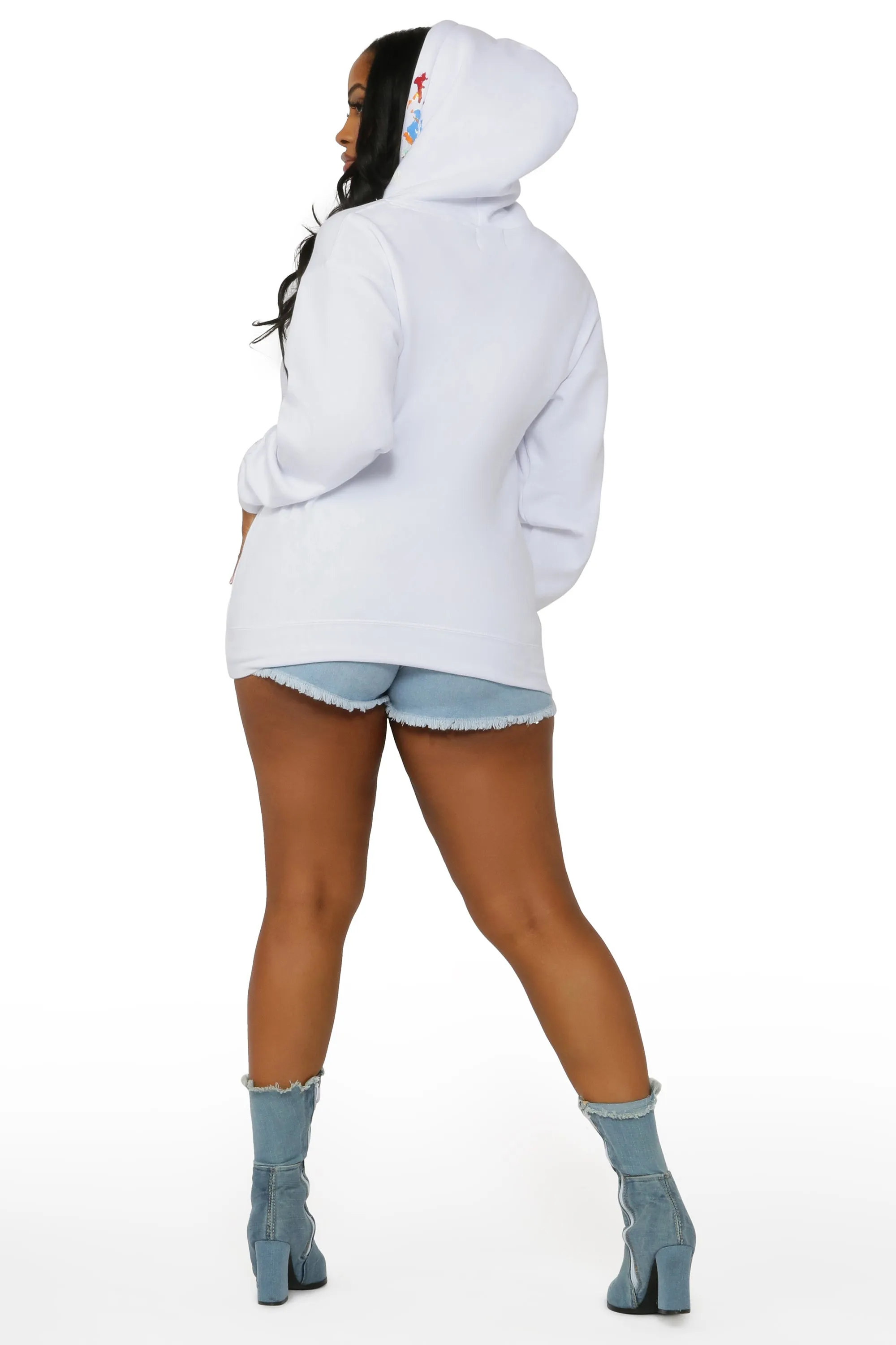 Make It Rain White Oversized Hoodie sold by Rockstar Original product image thumbnail 3