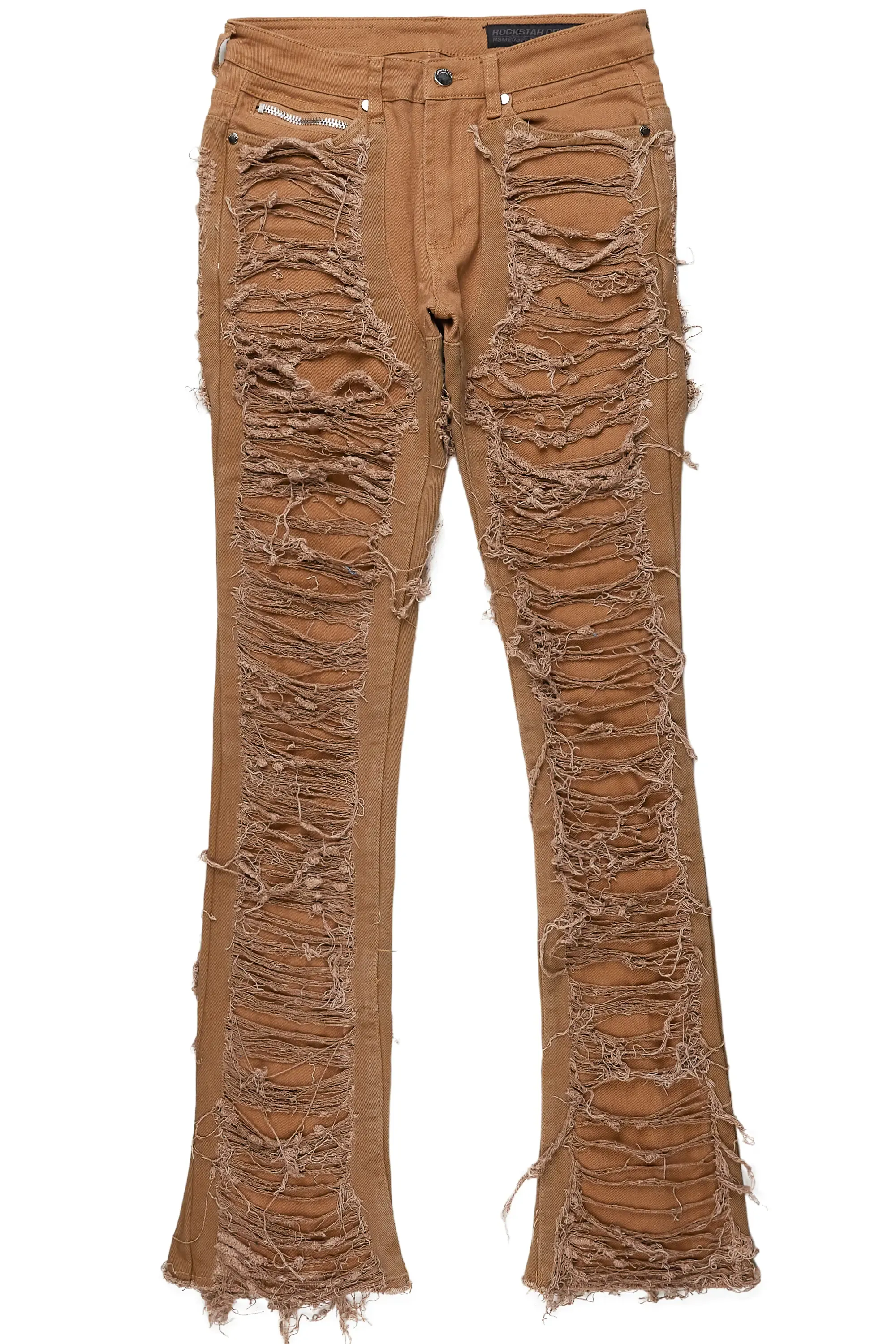 Conrad Beige Stacked Flare Jean sold by Rockstar Original product image thumbnail 2