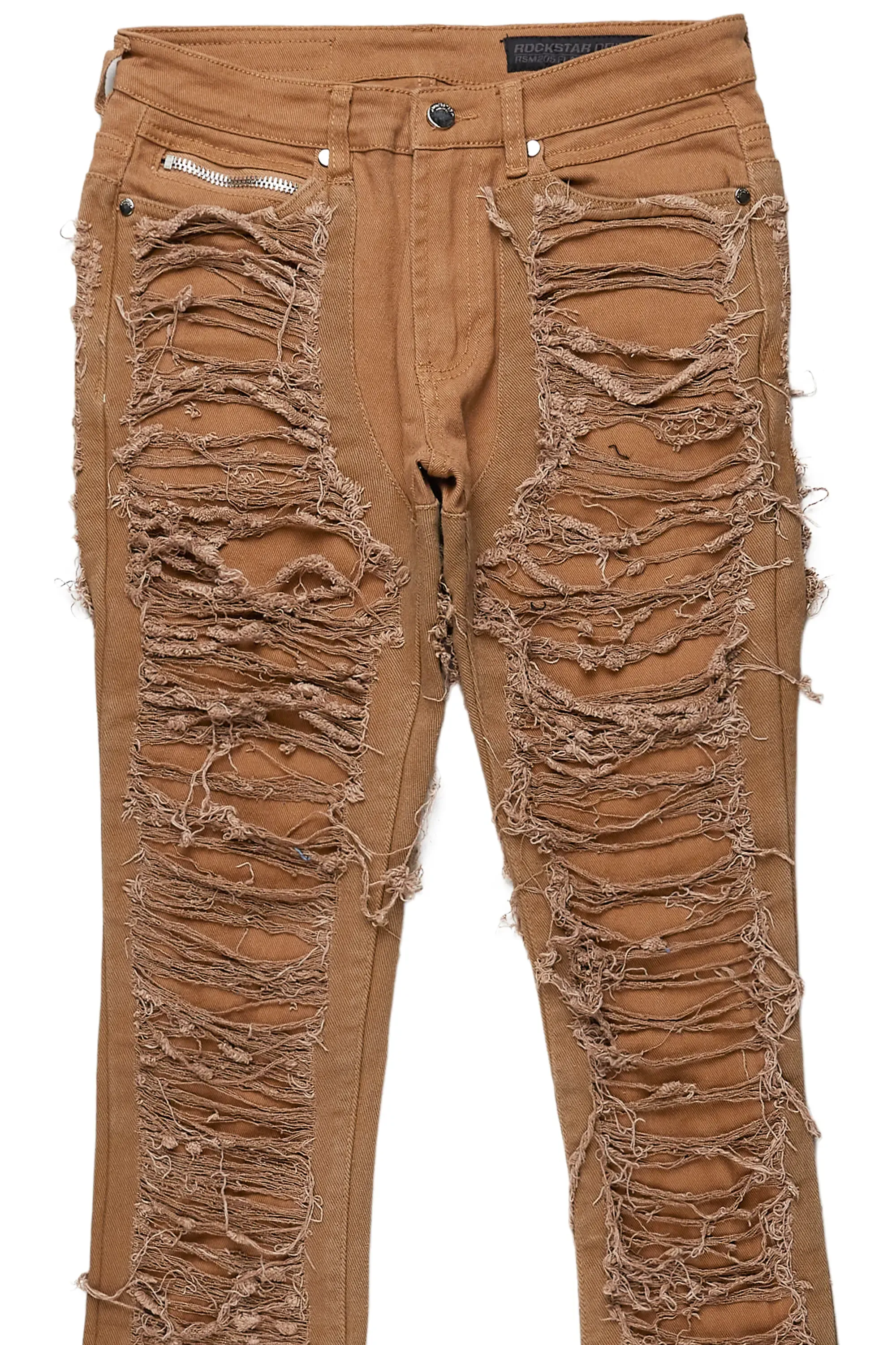 Conrad Beige Stacked Flare Jean sold by Rockstar Original product image thumbnail 3