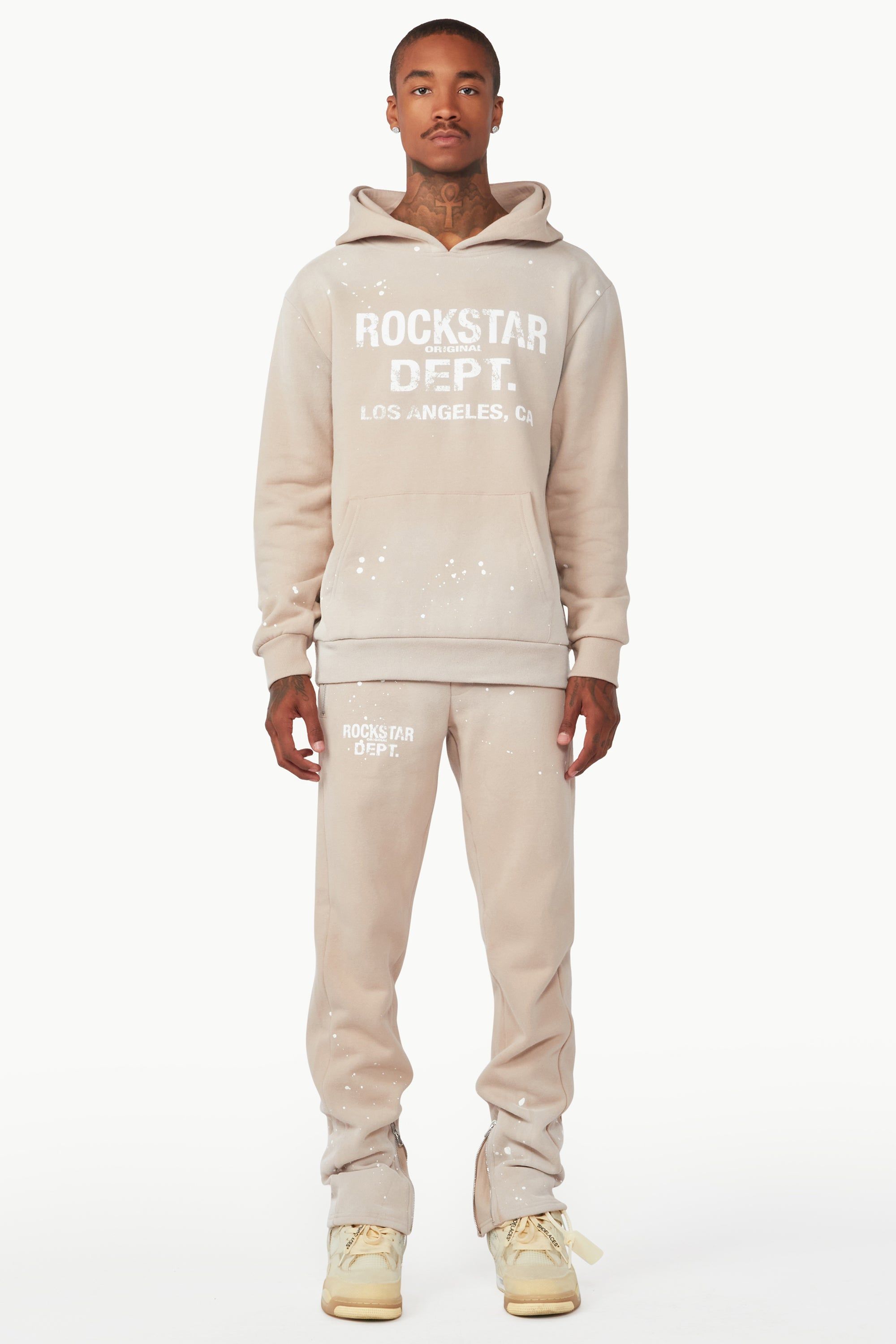 Nelly Taupe Relaxed Hoodie Relaxed Fit Track Set sold by Rockstar Original product image thumbnail 2