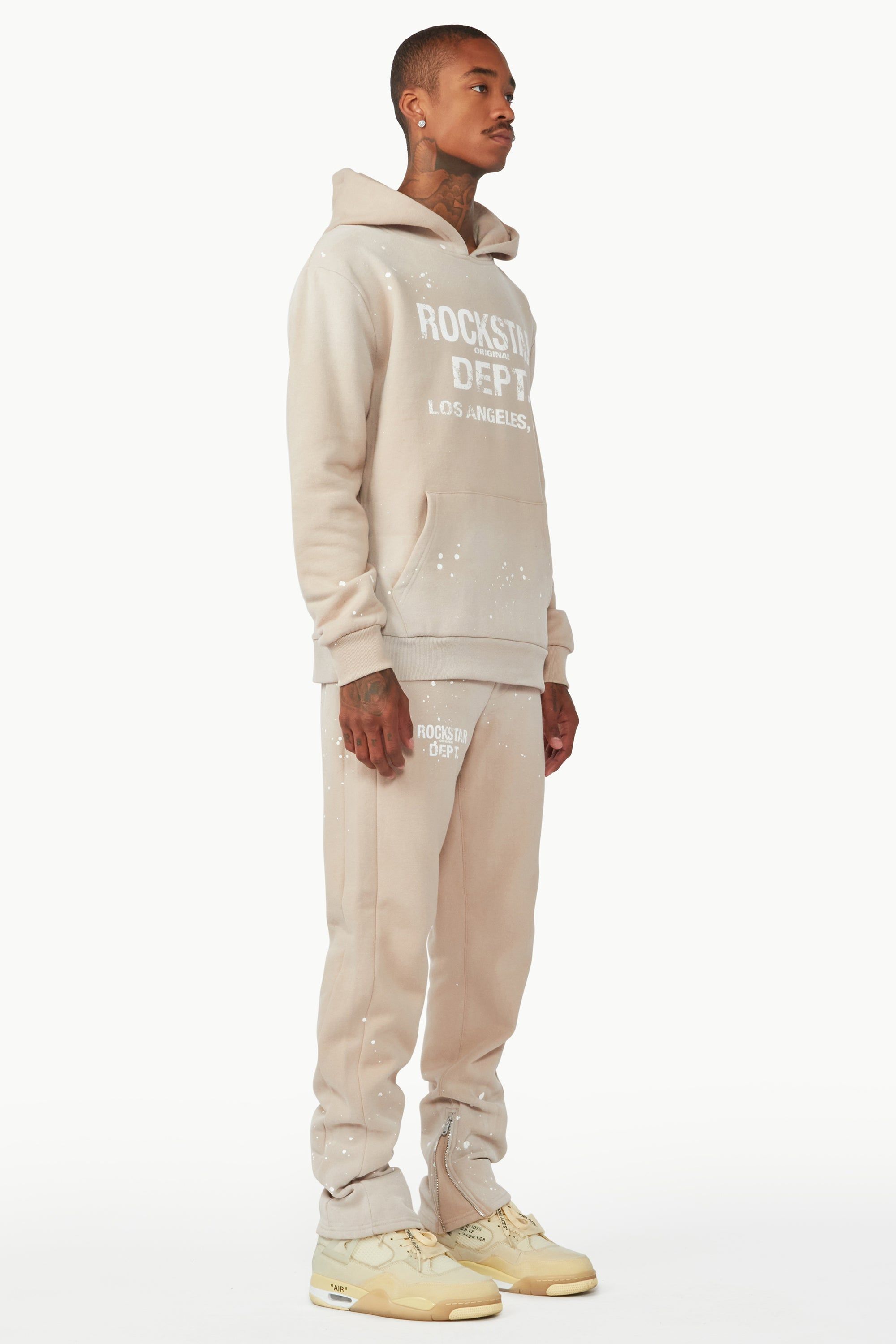 Nelly Taupe Relaxed Hoodie Relaxed Fit Track Set sold by Rockstar Original product image thumbnail 5