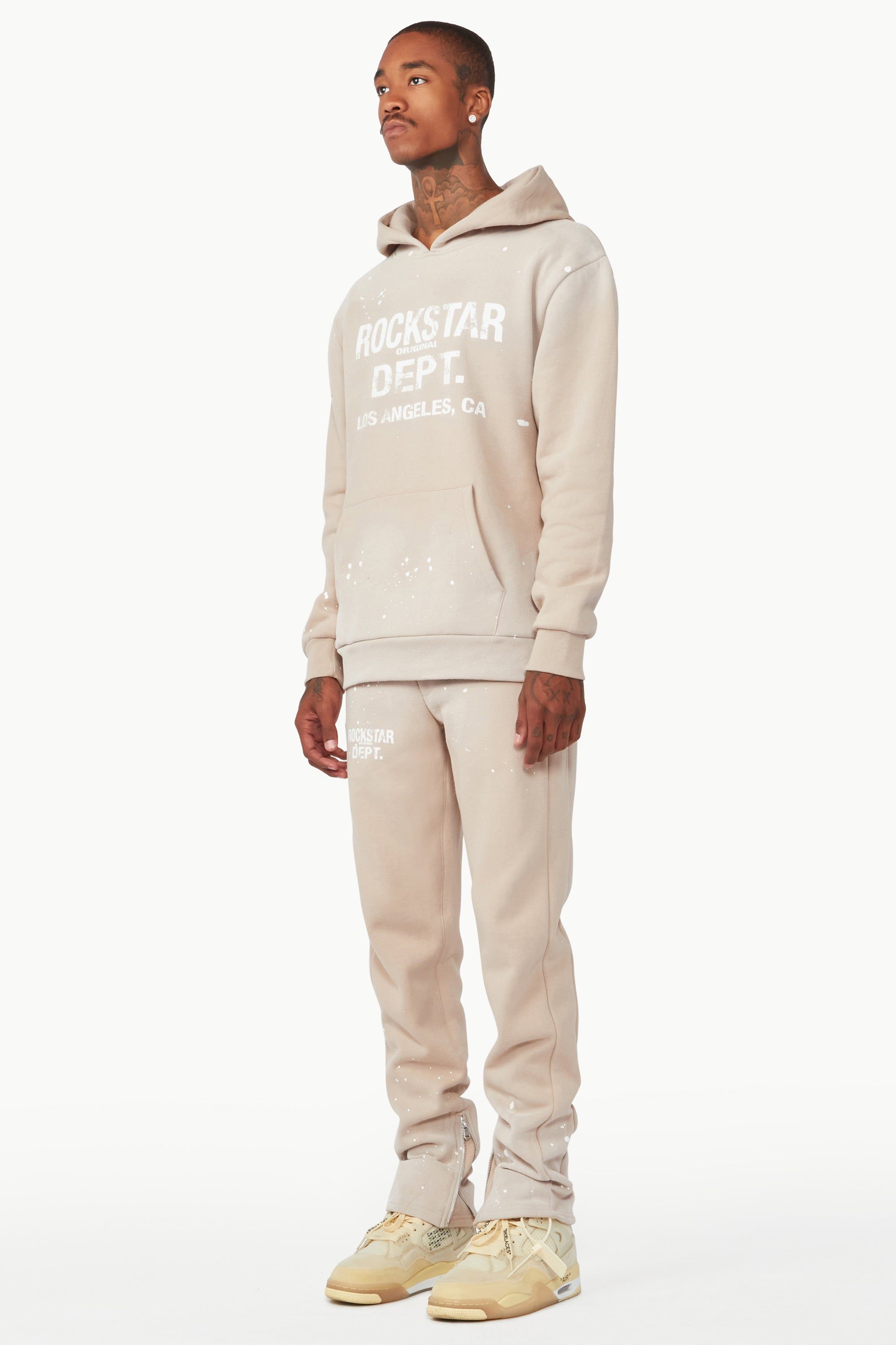 Nelly Taupe Relaxed Hoodie Relaxed Fit Track Set sold by Rockstar Original product image thumbnail 4
