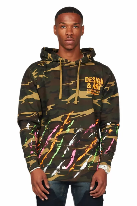 Rahmi Beige Camo Graphic Hoodie sold by Rockstar Original