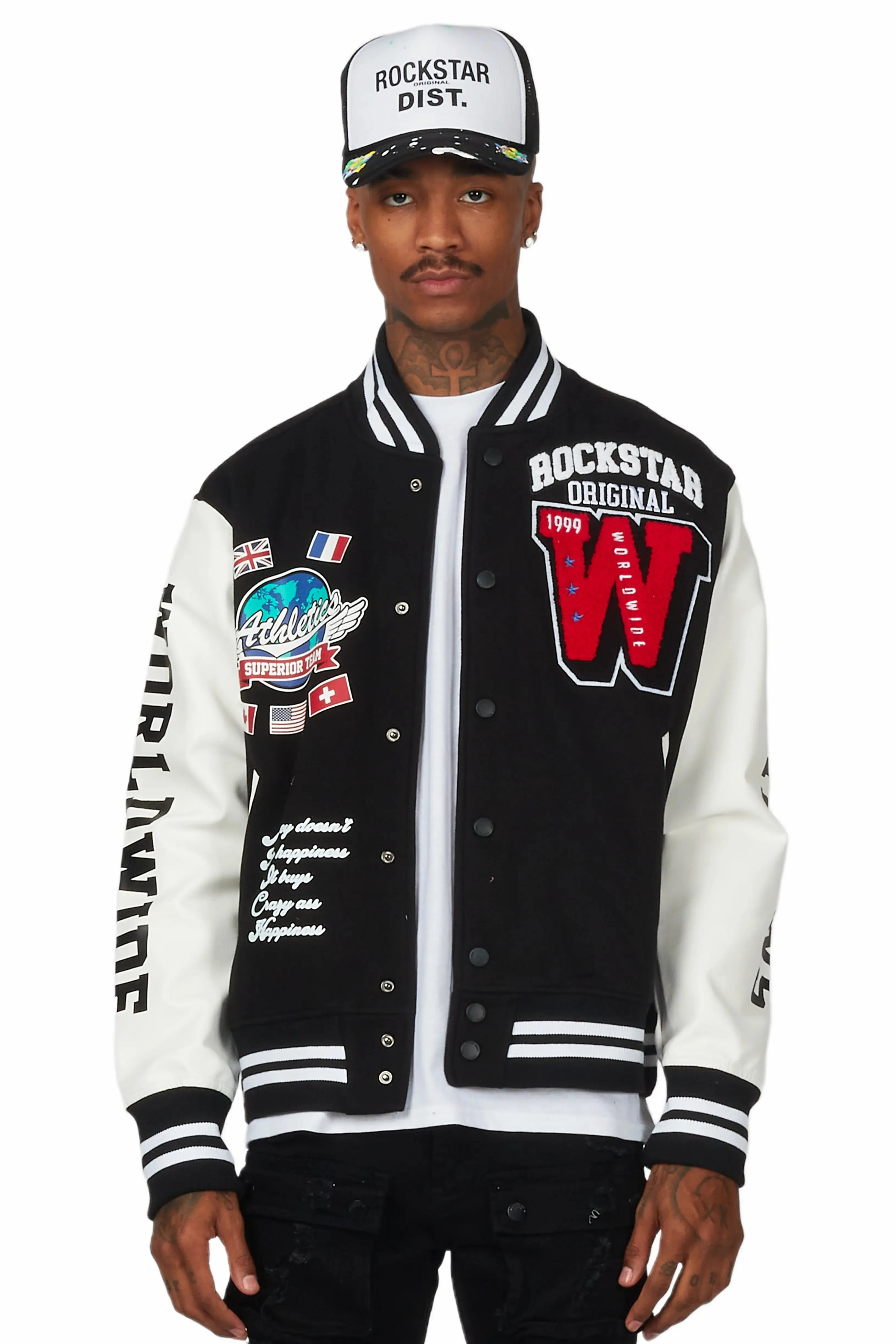 Izumi Black Varsity Jacket sold by Rockstar Original