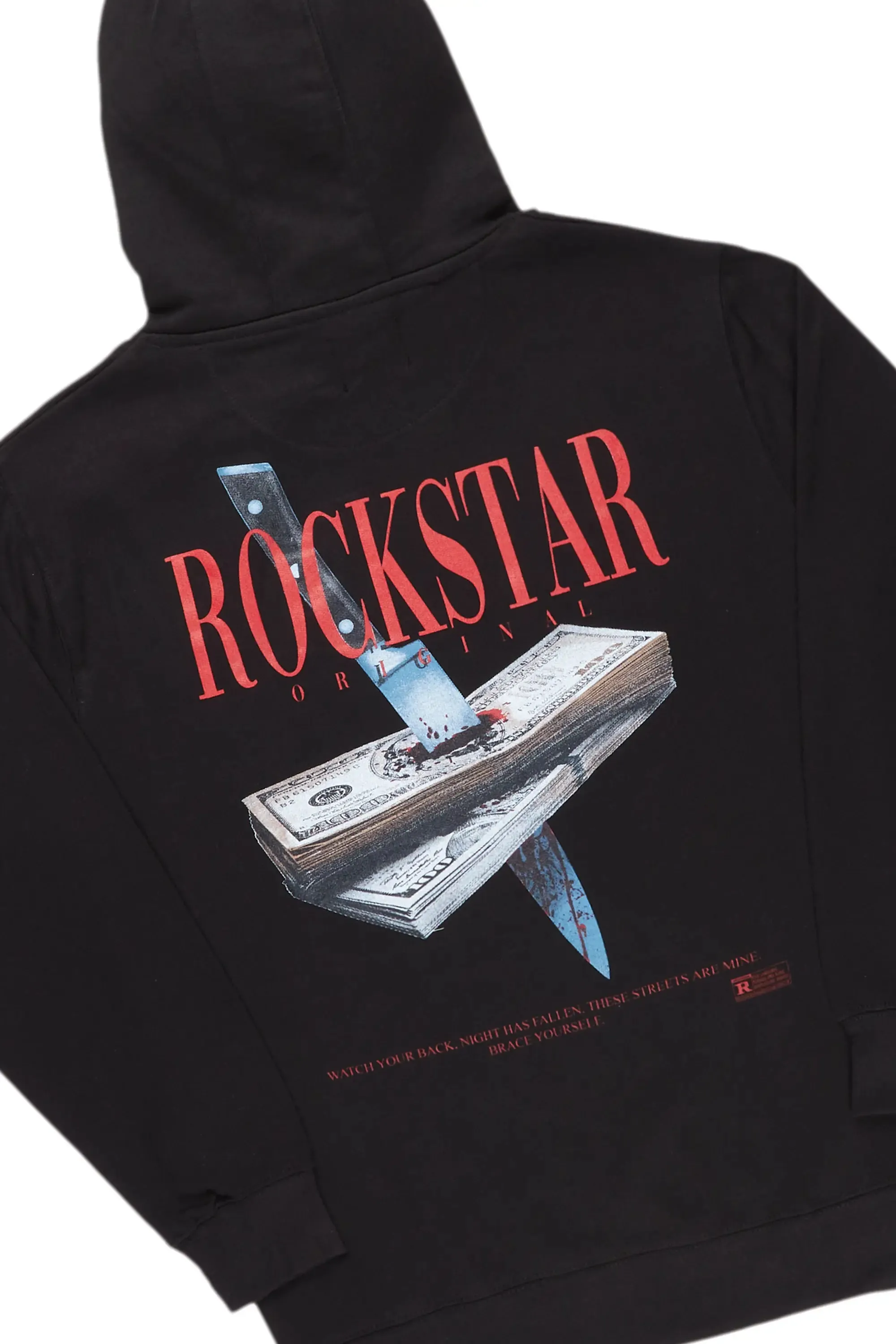 Dayte Nite Black Hoodie Super Stack Track Set sold by Rockstar Original product image thumbnail 2