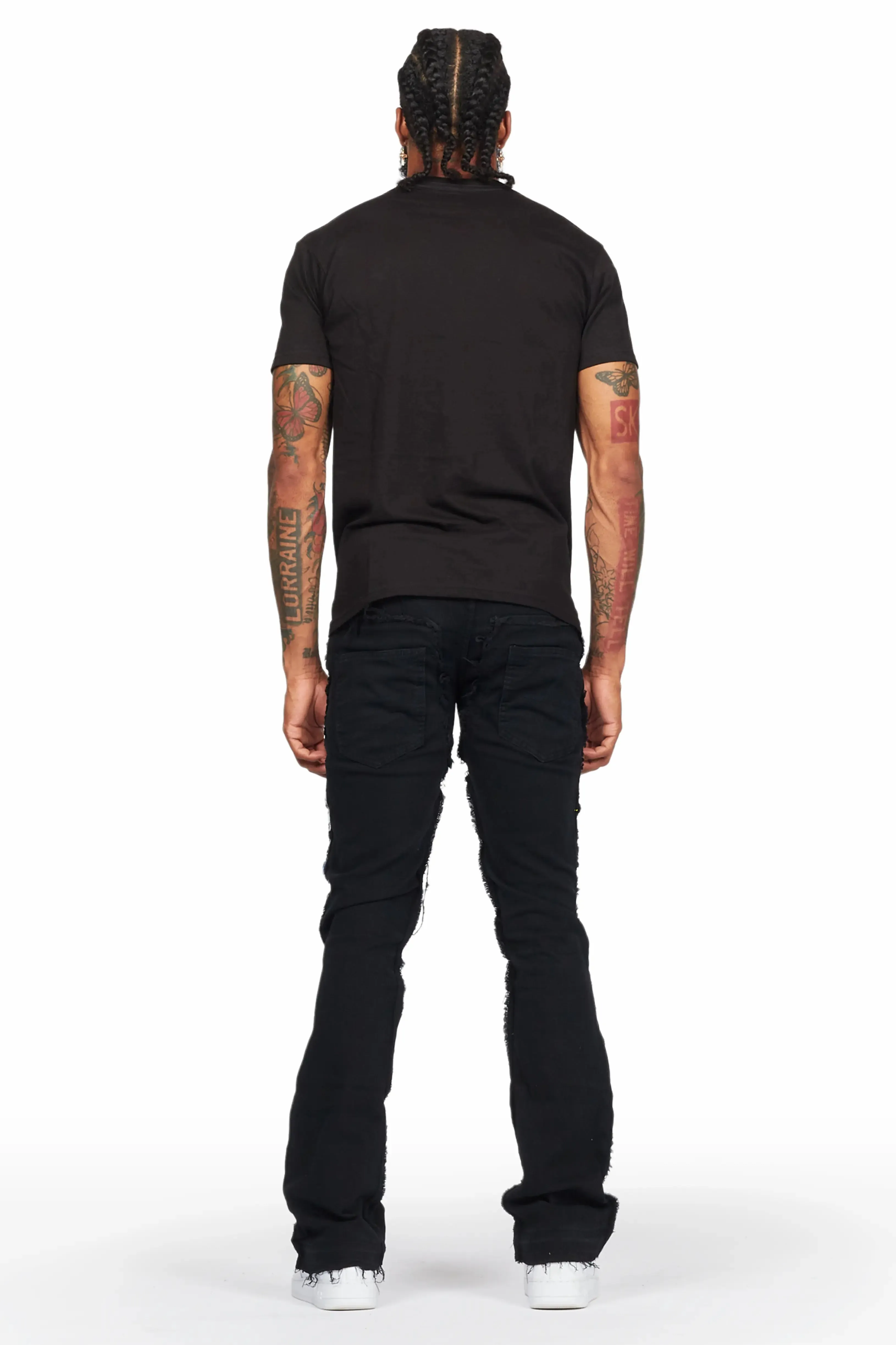 Salako Black Painter Stacked Flare Jean sold by Rockstar Original product image thumbnail 5