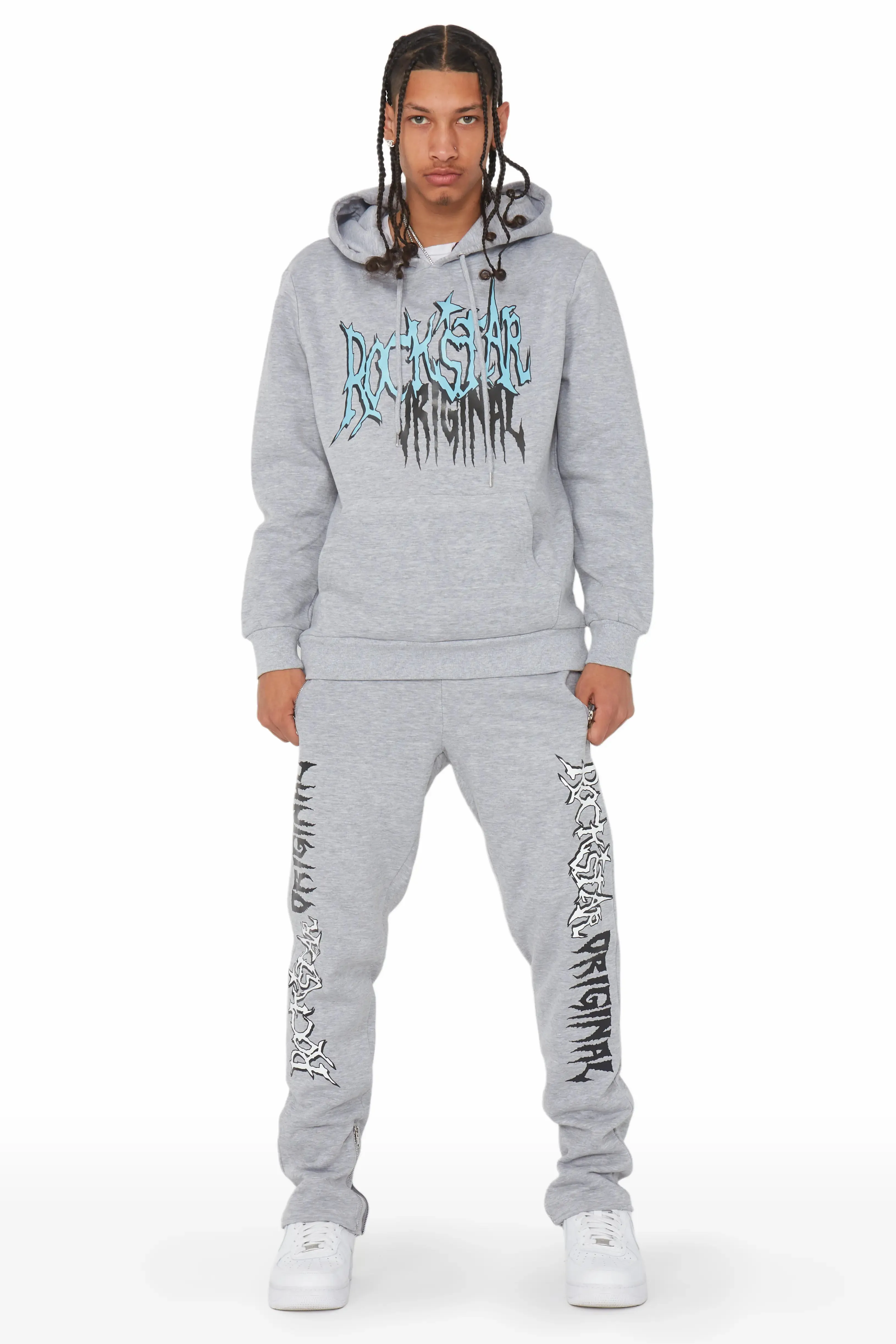 Foxx Heather Grey Slim Fit Track Set sold by Rockstar Original