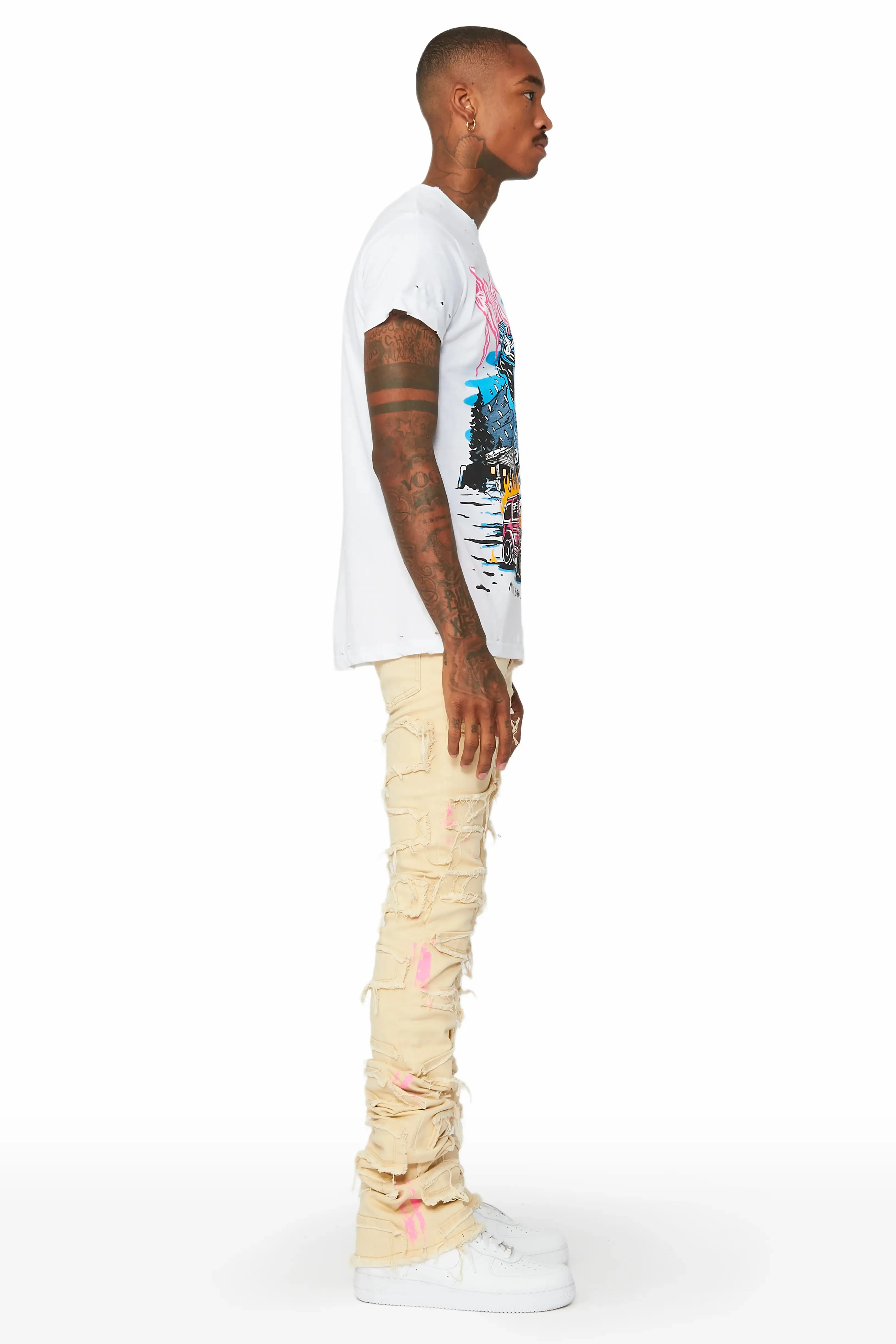 Kip White Graphic T-Shirt sold by Rockstar Original product image thumbnail 4