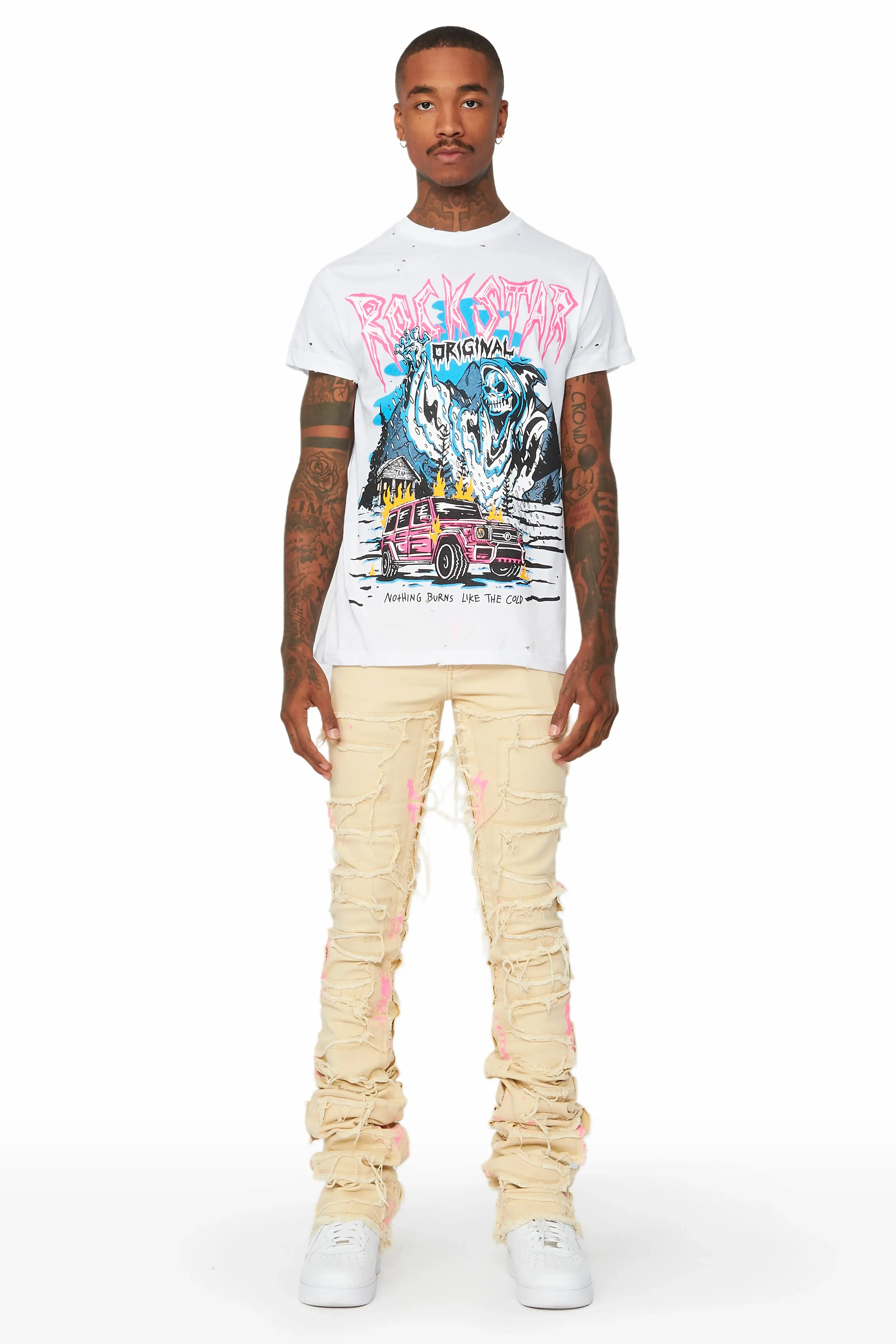 Kip White Graphic T-Shirt sold by Rockstar Original product image thumbnail 3