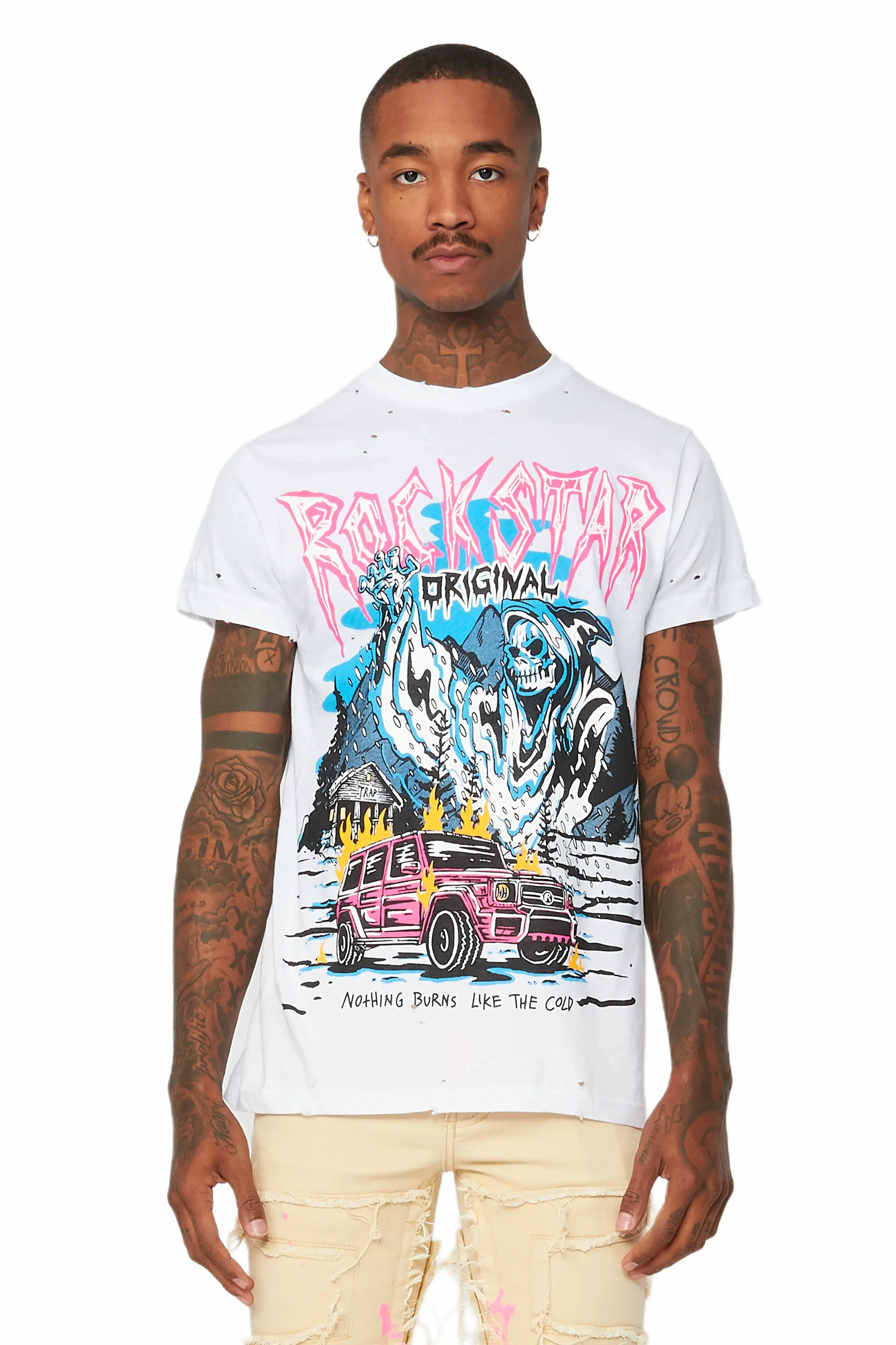 Kip White Graphic T-Shirt sold by Rockstar Original product image thumbnail 2