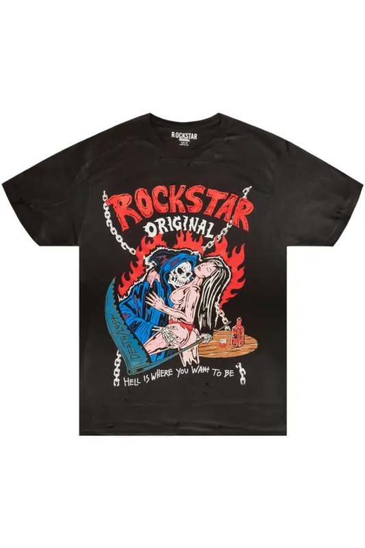 Vale Black Graphic T-Shirt sold by Rockstar Original