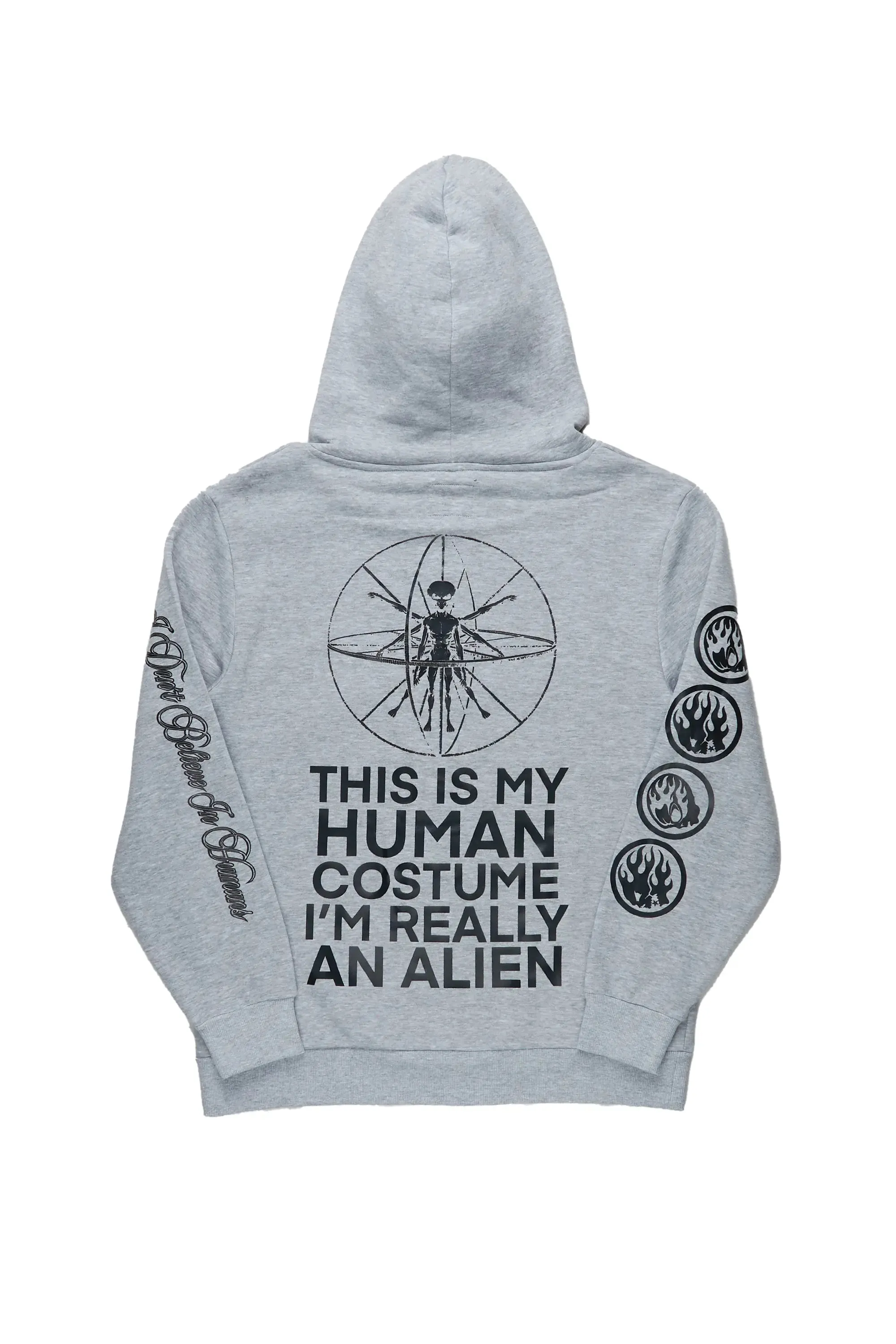 Yarden Grey Graphic Hoodie/Stacked Flare Pant Track Set sold by Rockstar Original product image thumbnail 5