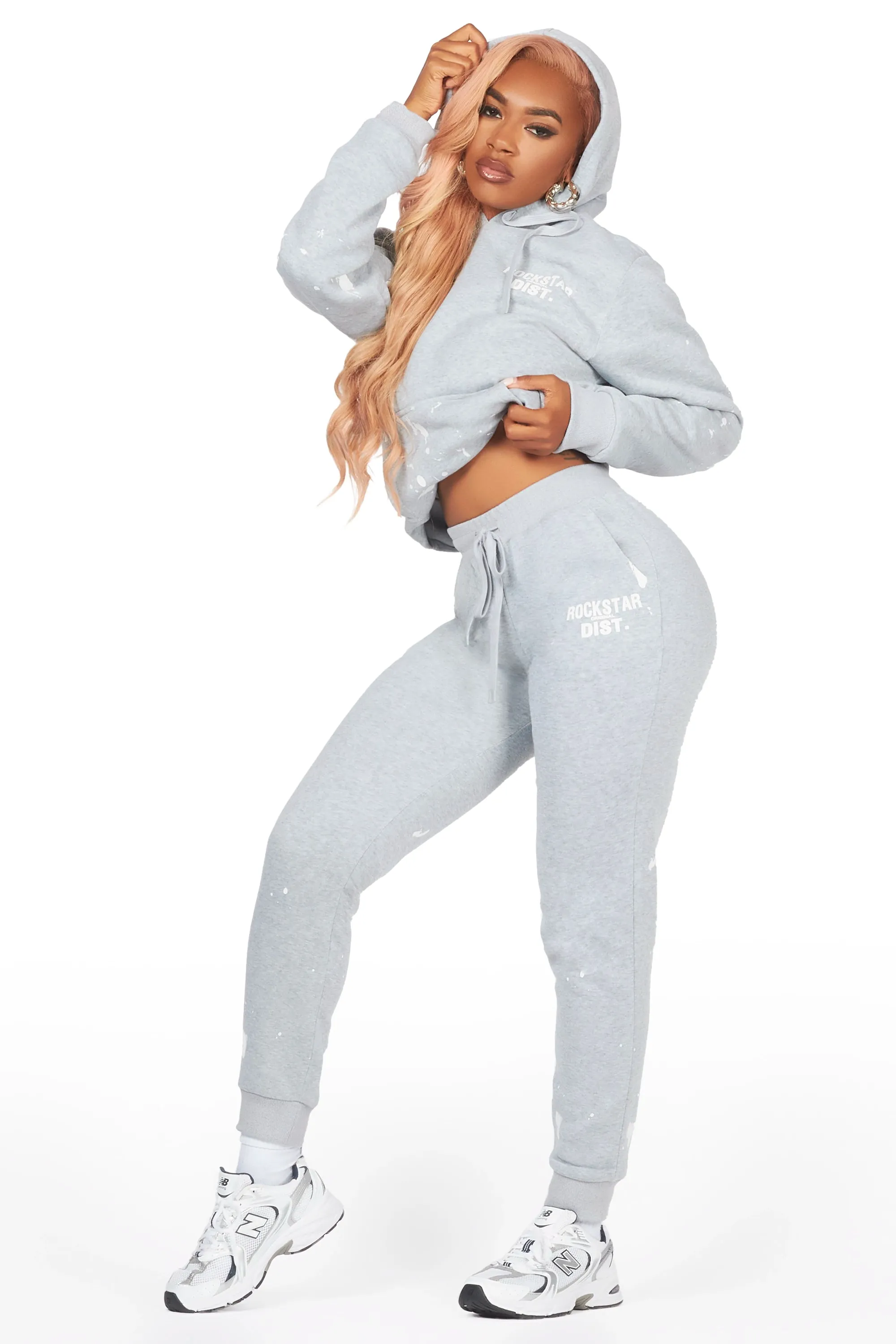 Hadley Heather Grey Jogger Trackset sold by Rockstar Original product image thumbnail 4