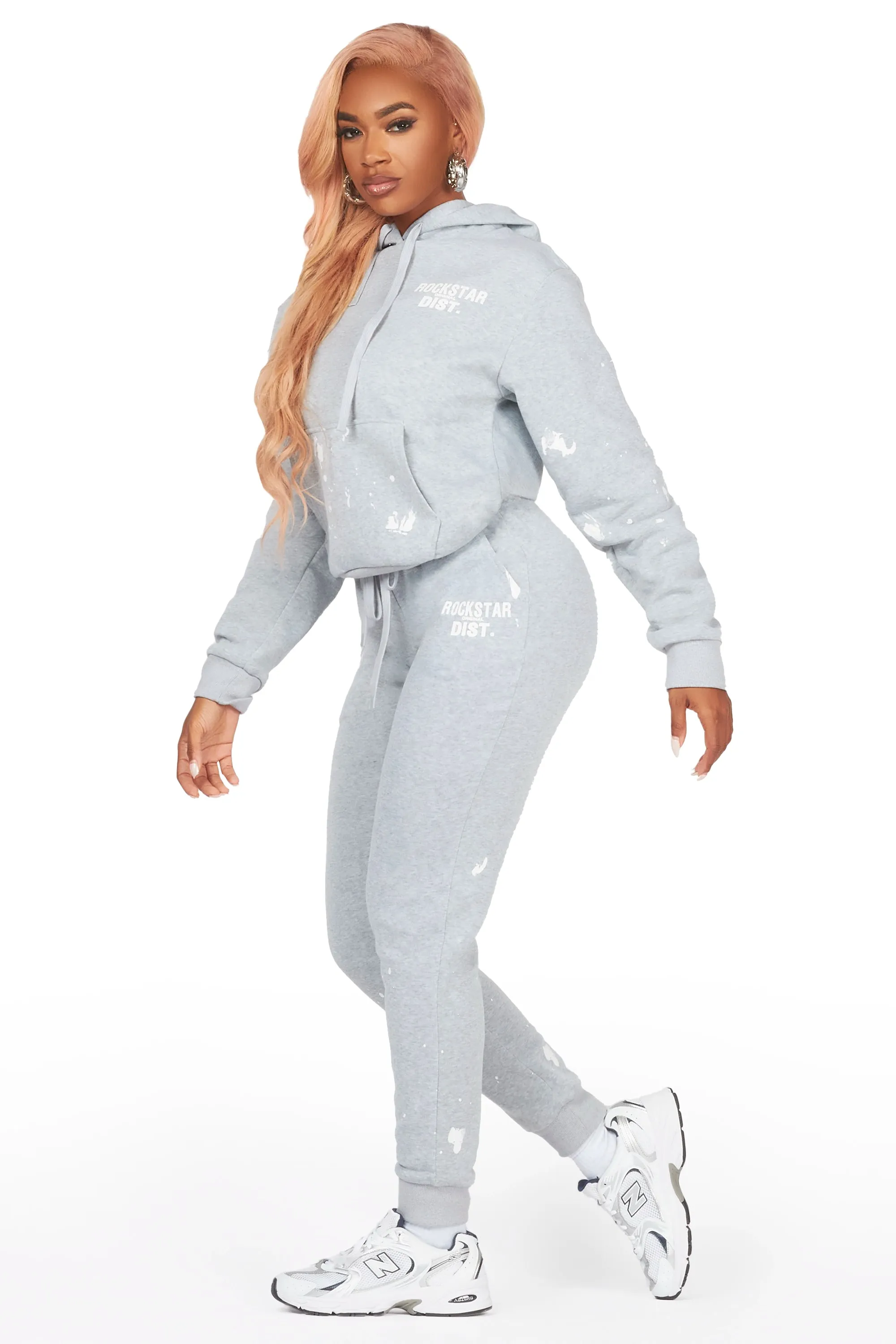 Hadley Heather Grey Jogger Trackset sold by Rockstar Original product image thumbnail 5