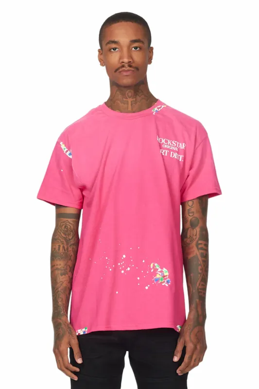 Palmer Pink/White Graphic T-Shirt sold by Rockstar Original