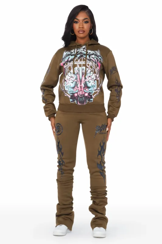 Delarosa Olive Super Stacked Trackset sold by Rockstar Original