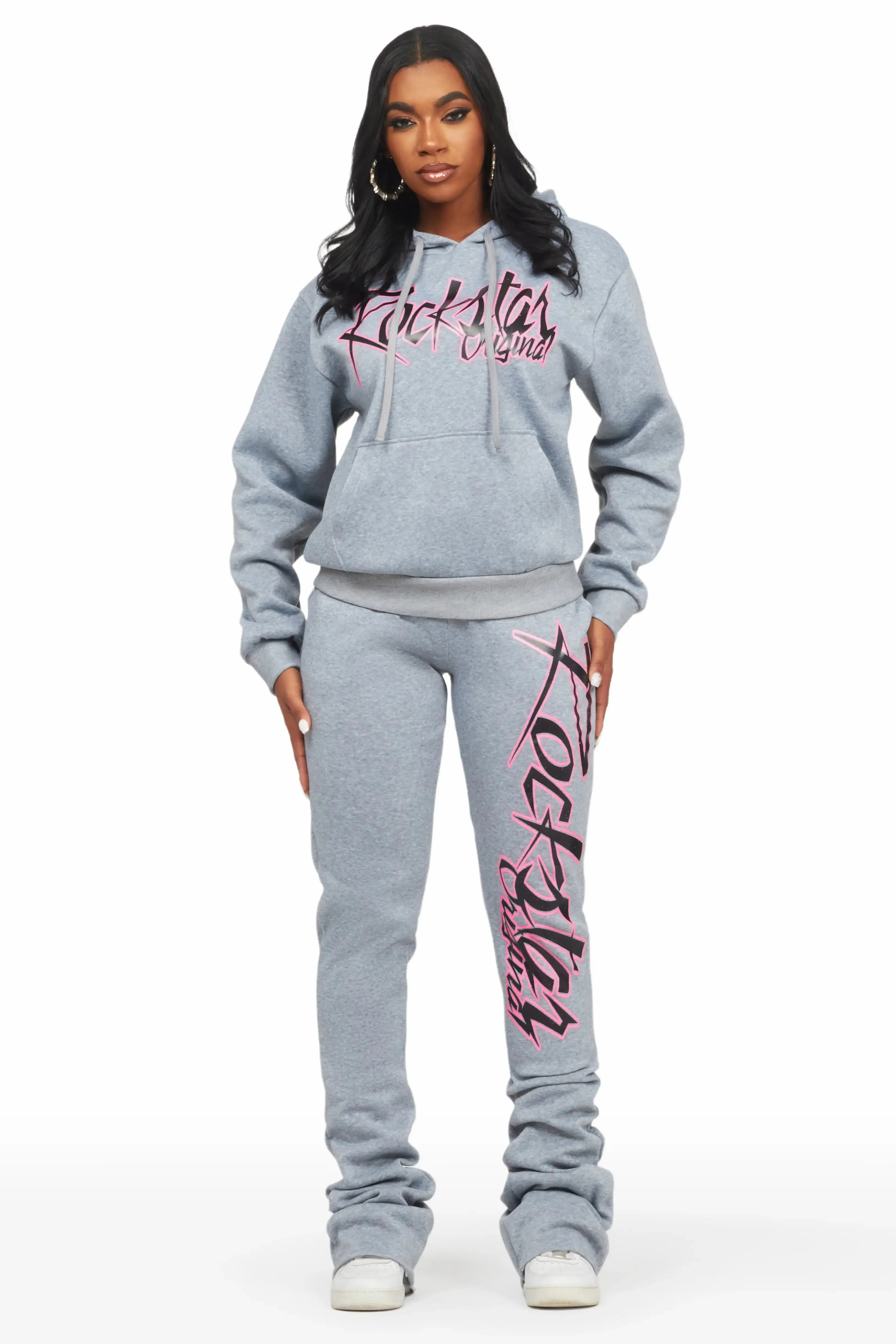 Nicola Heather Grey Super Stacked Trackset sold by Rockstar Original