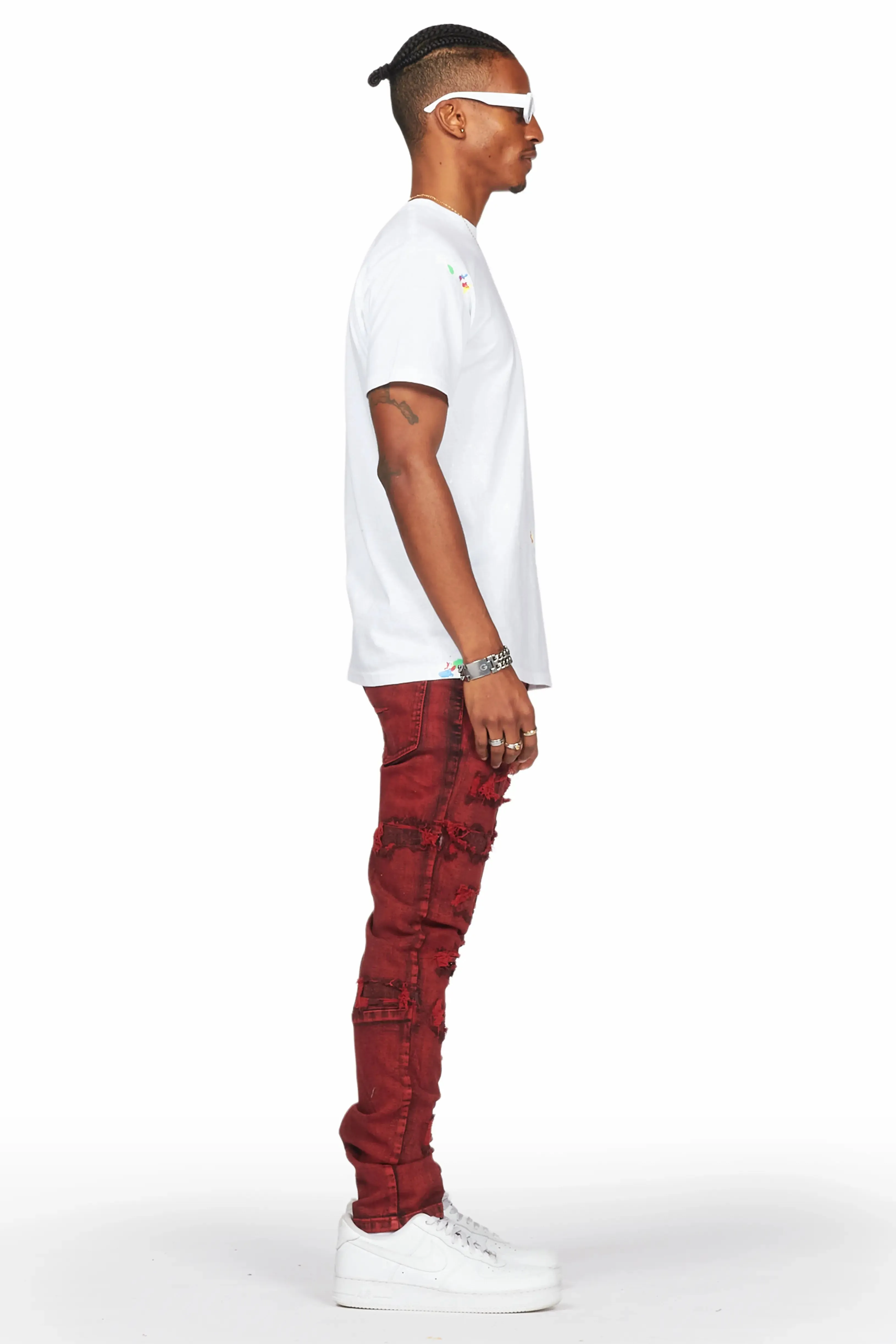 Dalit Red Under Patch Skinny Fit Jean sold by Rockstar Original product image thumbnail 5