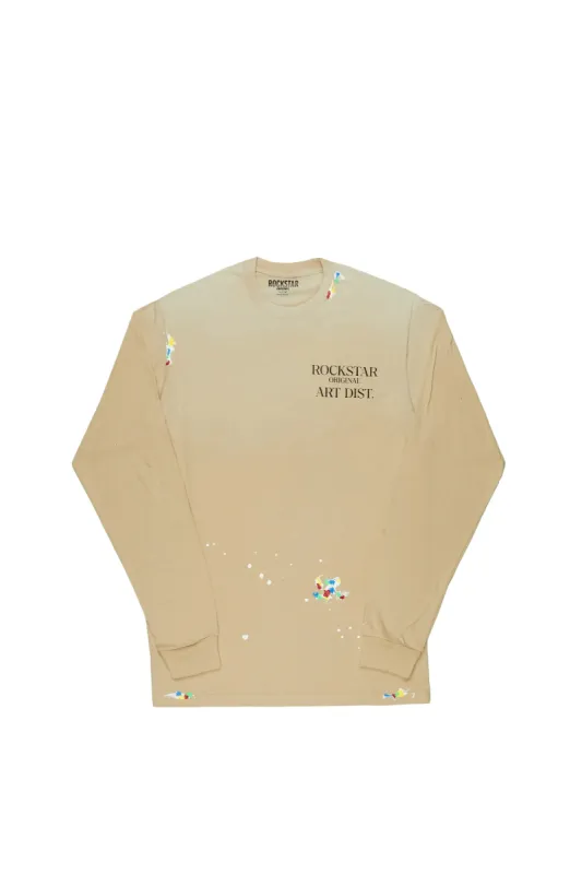 Palmer Beige Long Sleeve T-Shirt sold by Rockstar Original