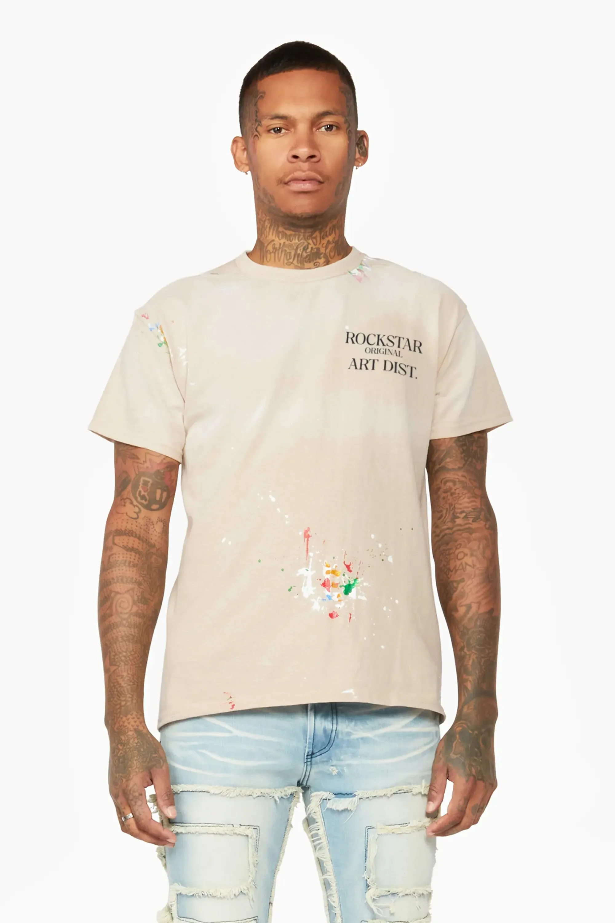 Palmer Beige Graphic T-Shirt sold by Rockstar Original product image thumbnail 2