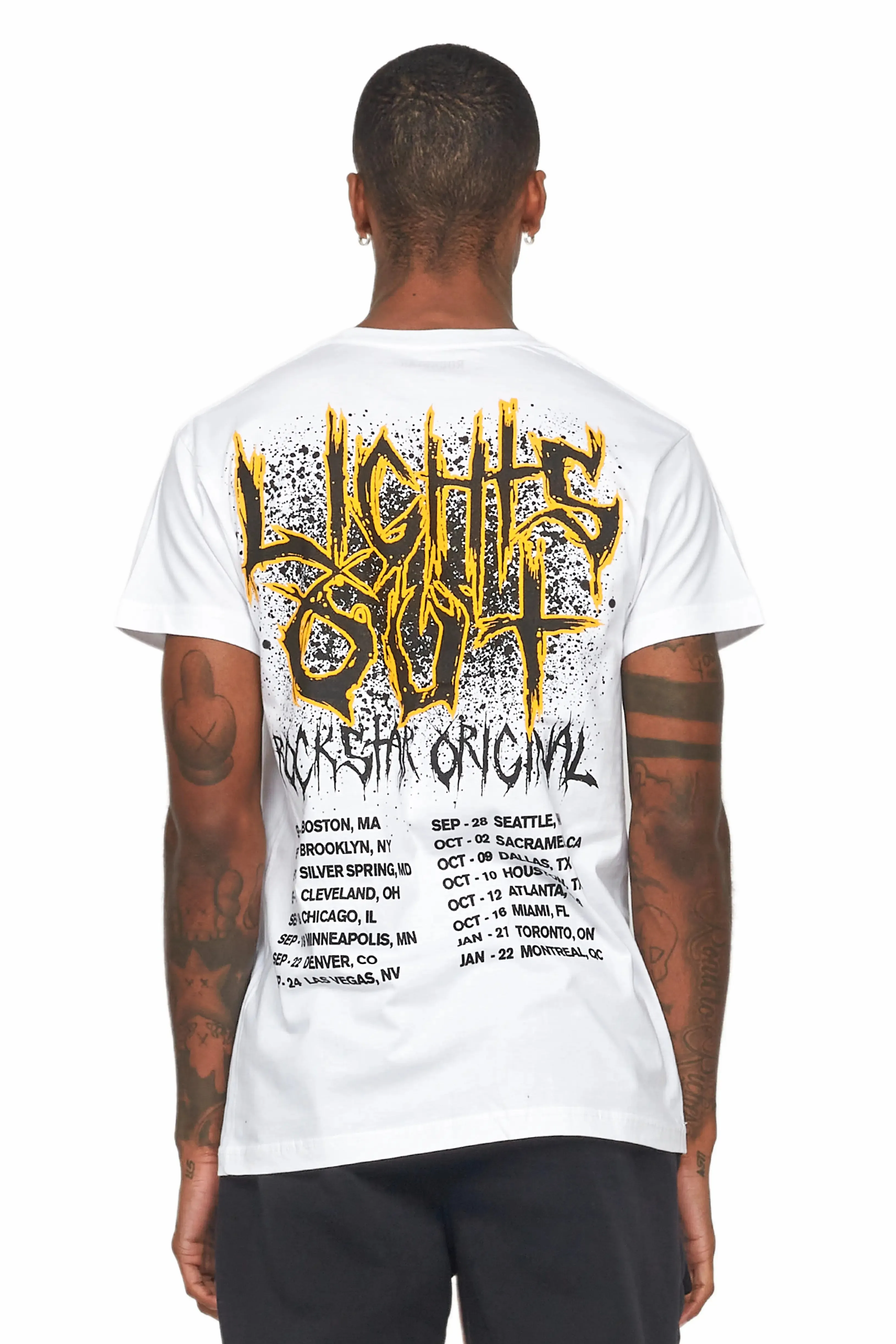Mathias White Graphic T-Shirt sold by Rockstar Original product image thumbnail 5