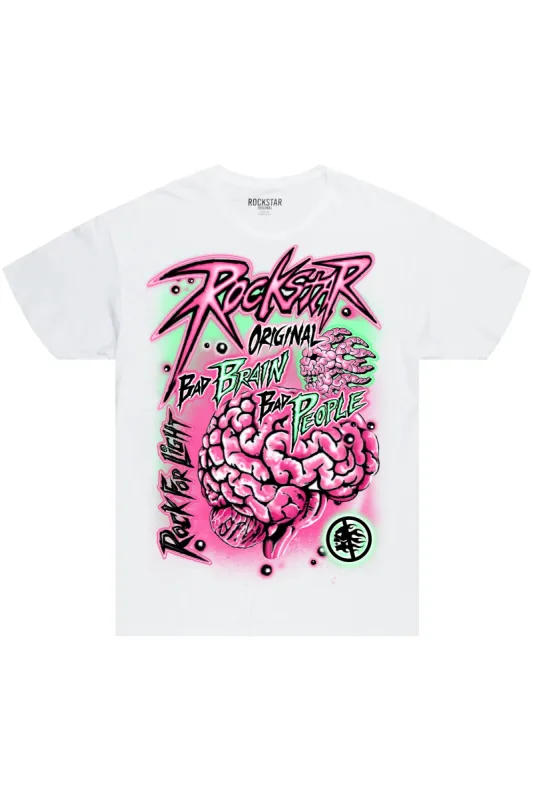 Yvetta White Oversized T-Shirt sold by Rockstar Original