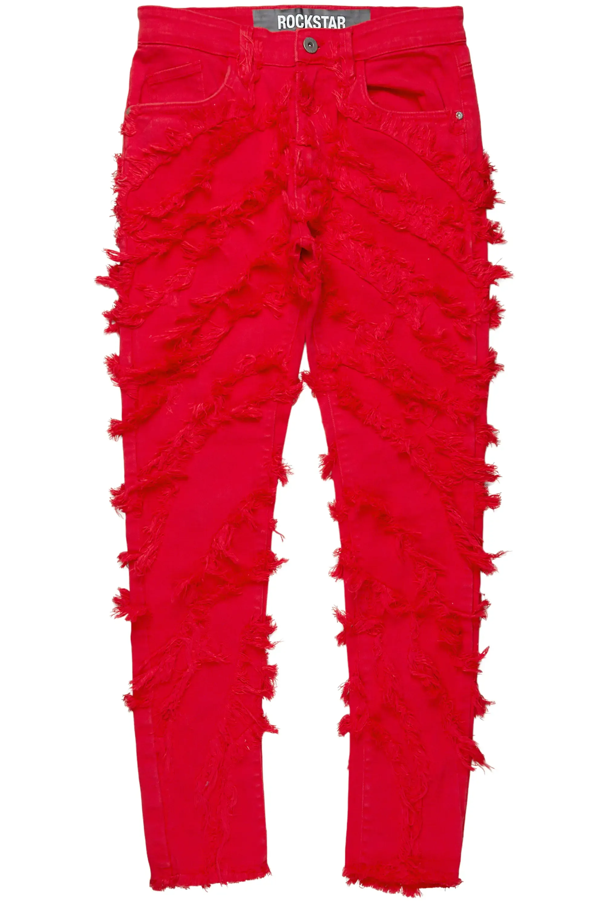Balta Red Diagonal Patch Skinny Fit Jean sold by Rockstar Original product image thumbnail 2