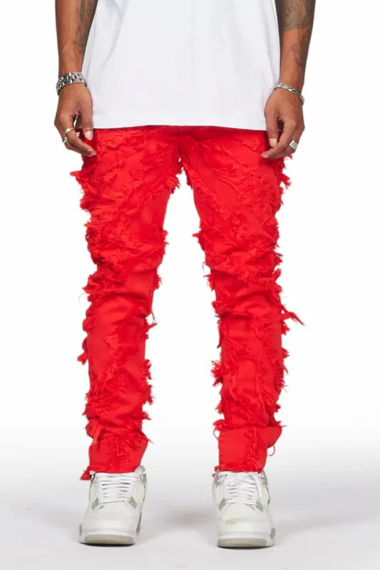 Balta Red Diagonal Patch Skinny Fit Jean sold by Rockstar Original
