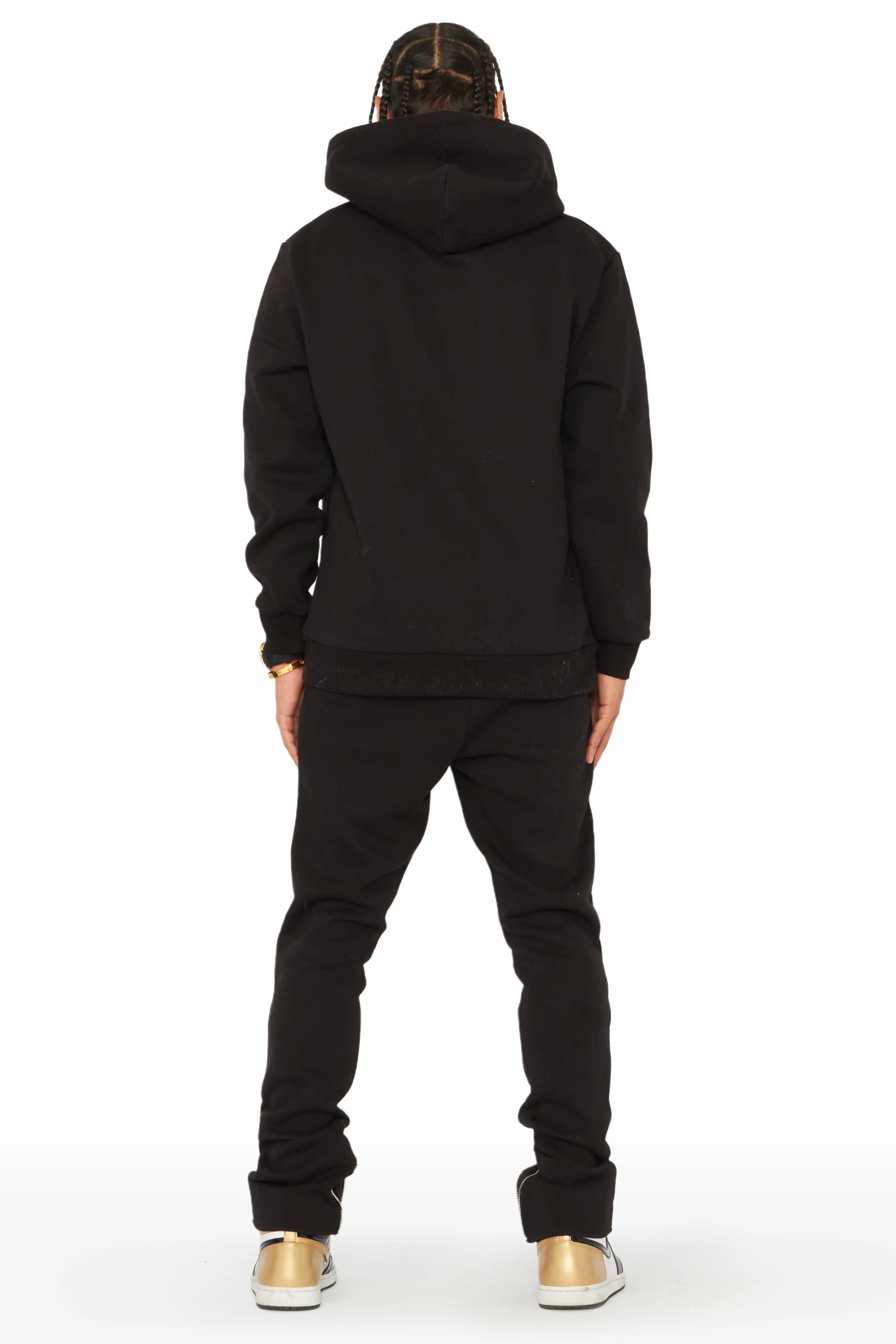 Hamish Black Slim Fit Track Set sold by Rockstar Original product image thumbnail 4