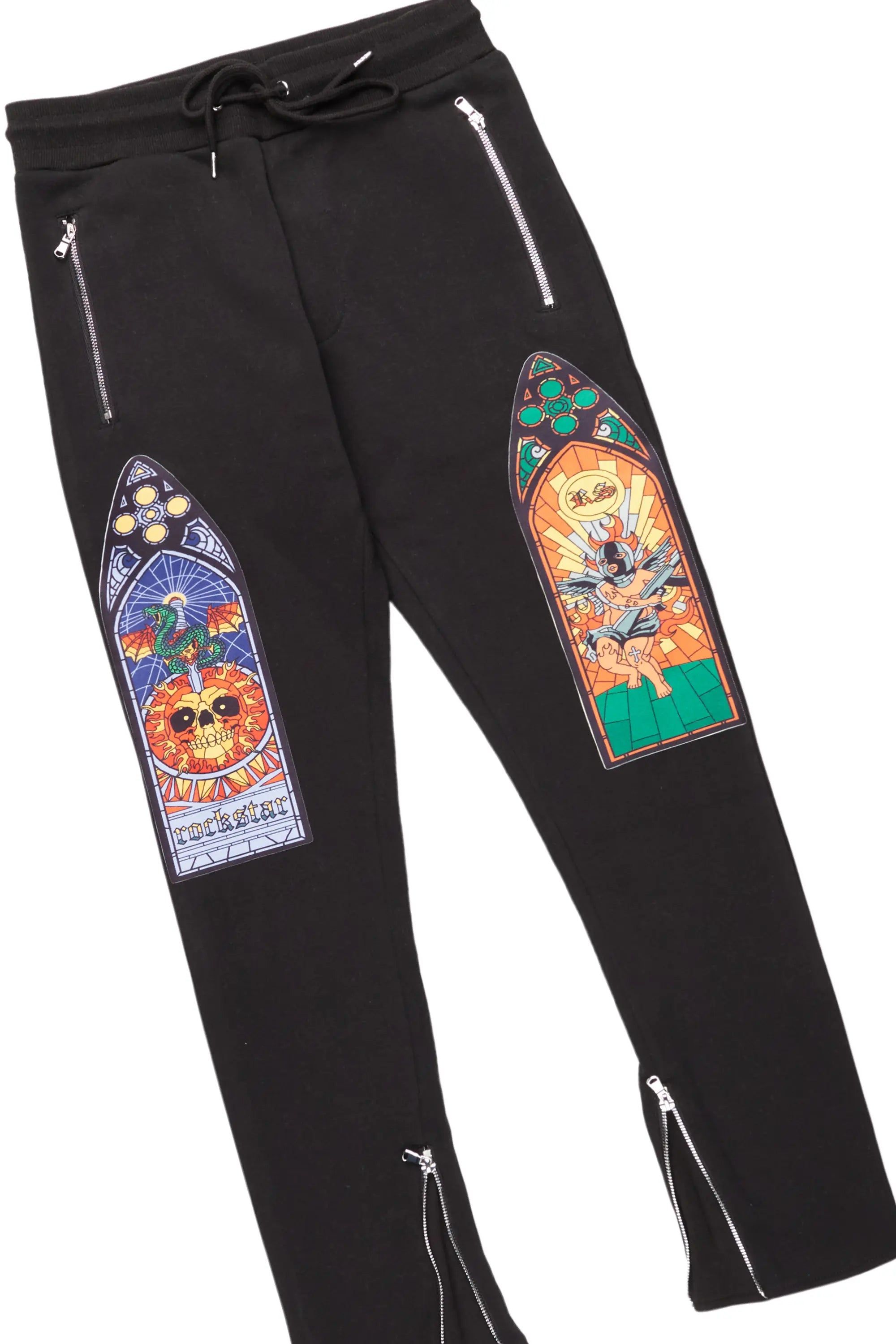 Hamish Black Slim Fit Track Set sold by Rockstar Original product image thumbnail 7