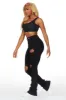Takasia Black Distressed Super Stacked Jean sold by Rockstar Original