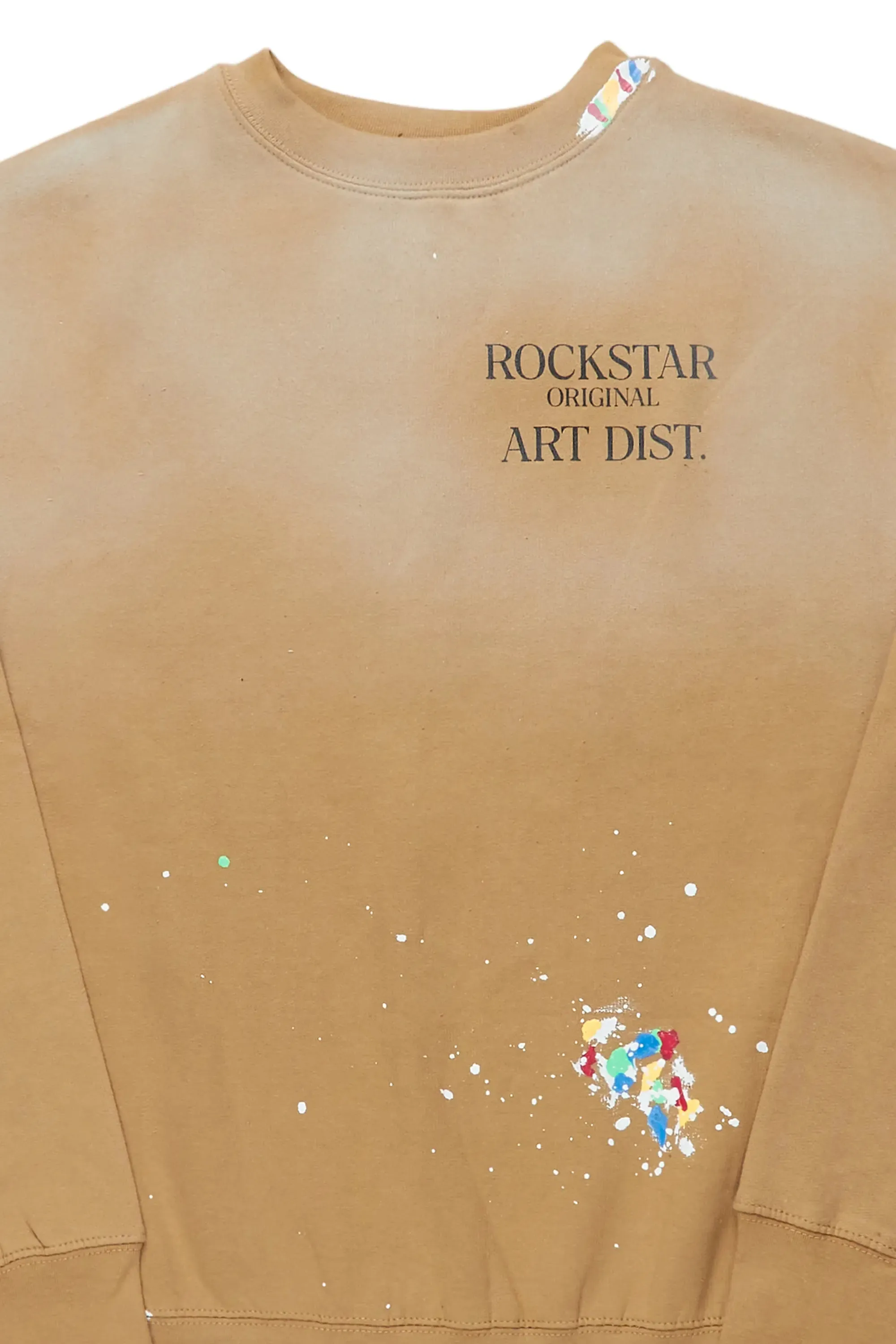 Rockstar Art Dist. Beige Crewneck sold by Rockstar Original product image thumbnail 2