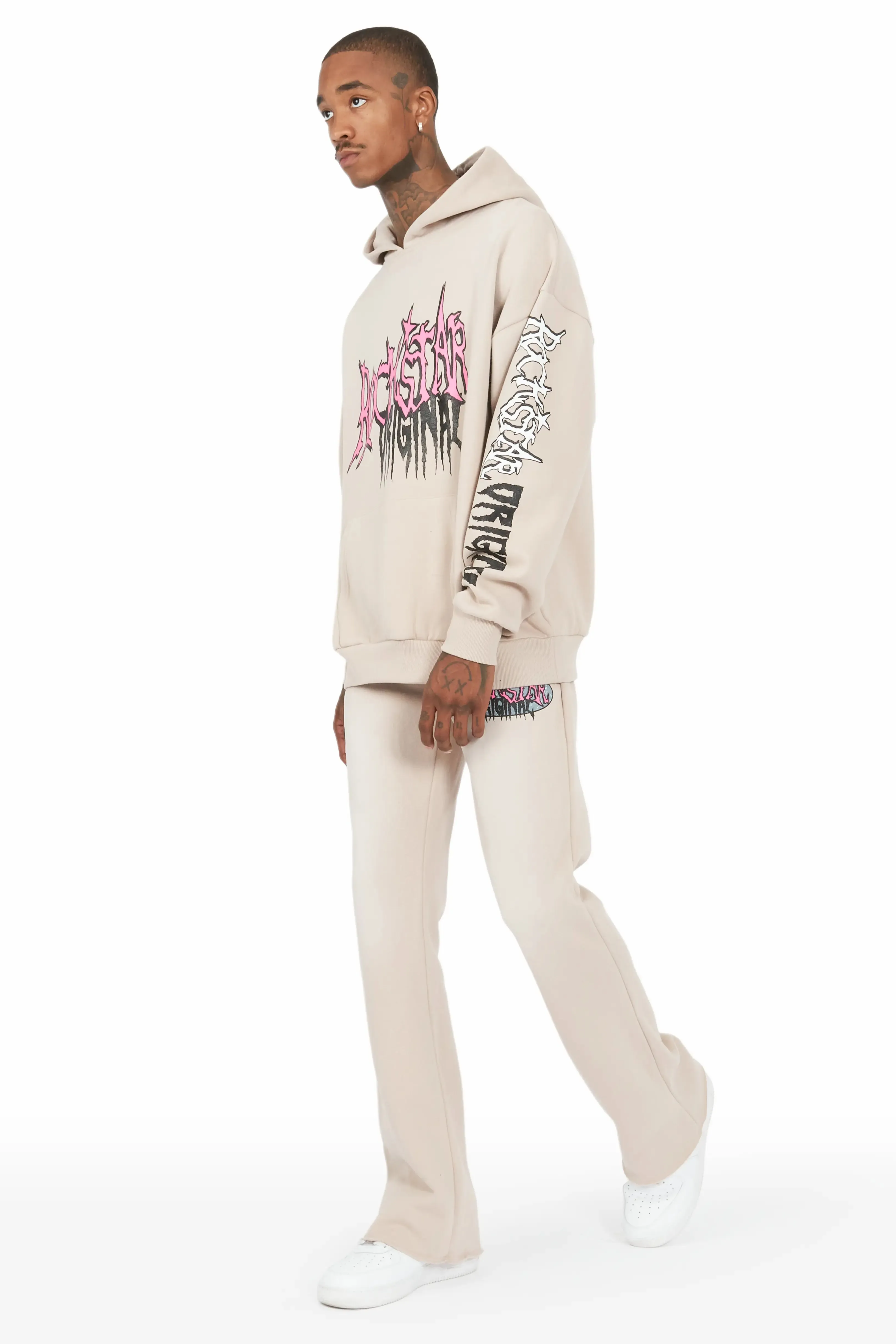 Hawkey Taupe Hoodie/Flare Trackset sold by Rockstar Original product image thumbnail 5