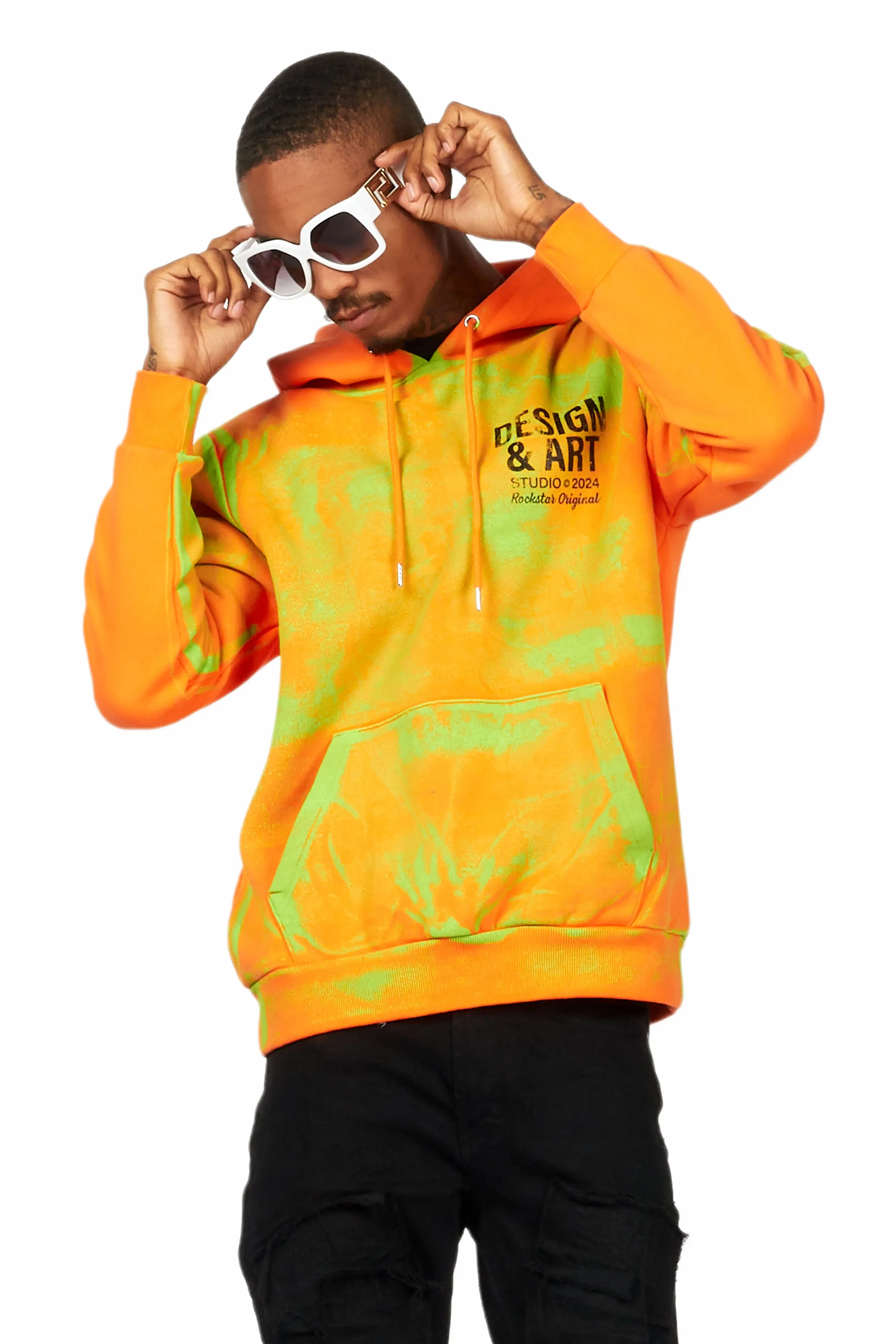 Cano Orange/Green Graphic Hoodie sold by Rockstar Original product image thumbnail 4