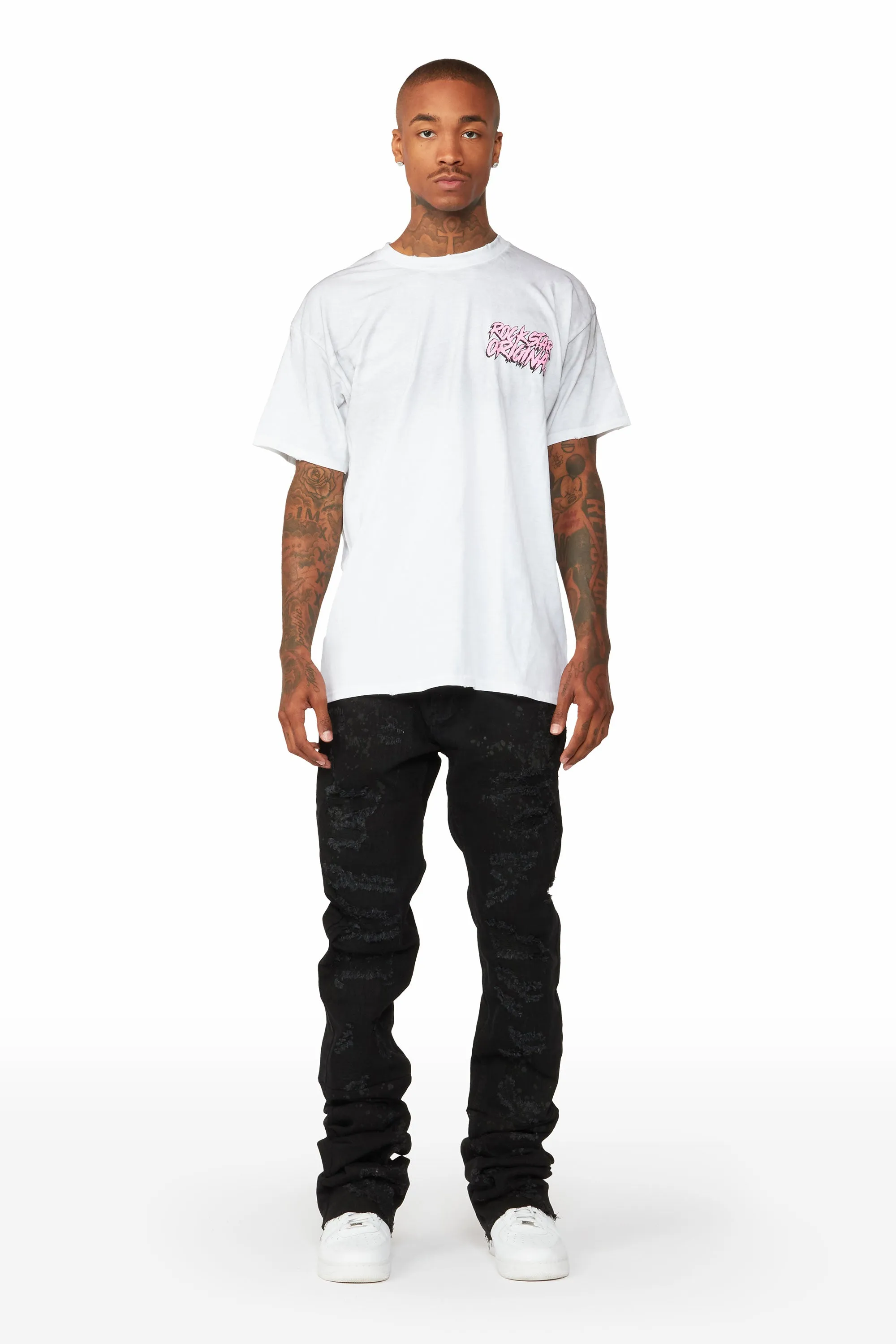 Dastard White Graphic T-Shirt sold by Rockstar Original product image thumbnail 3