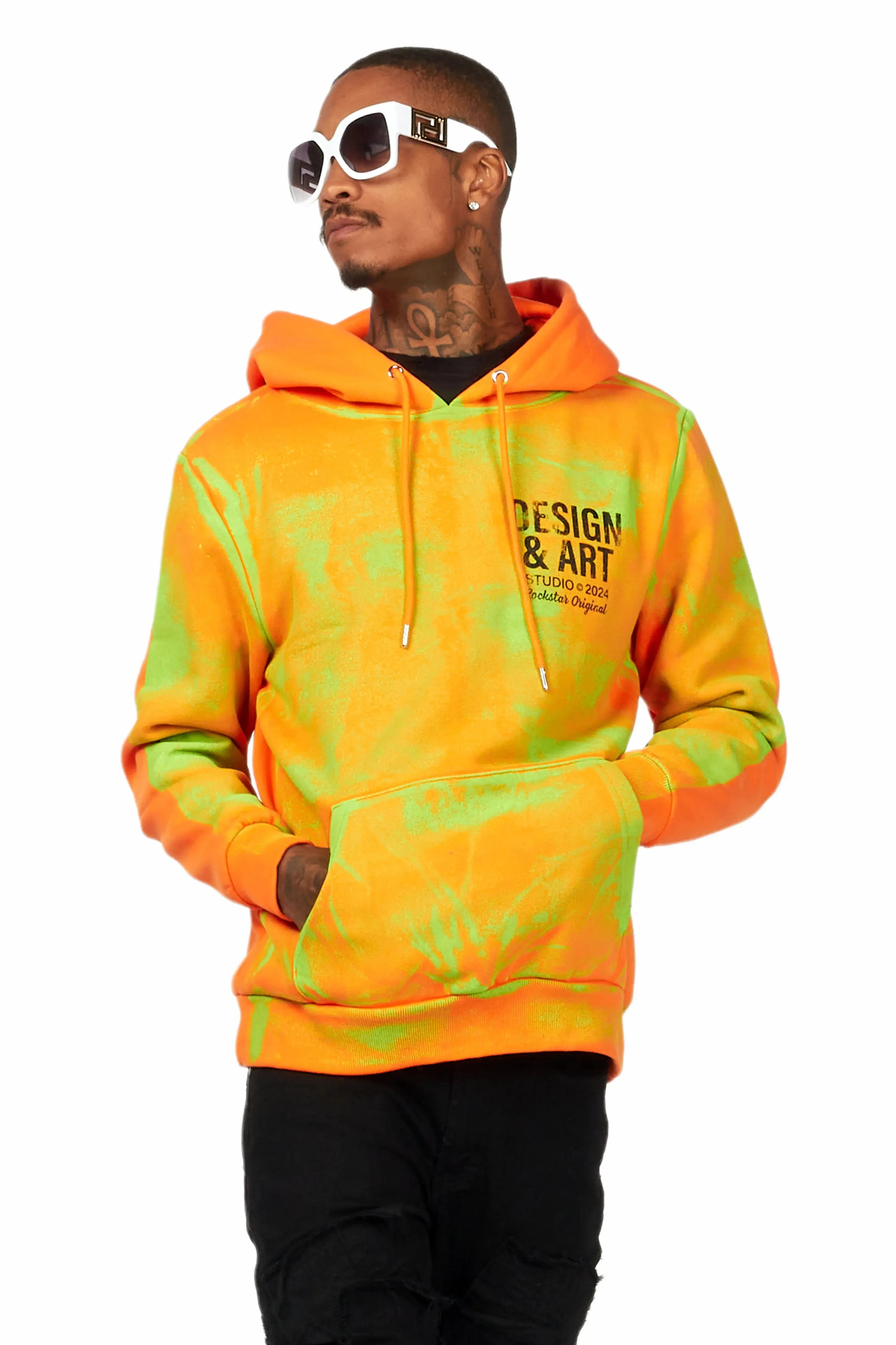 Cano Orange/Green Graphic Hoodie sold by Rockstar Original product image thumbnail 3