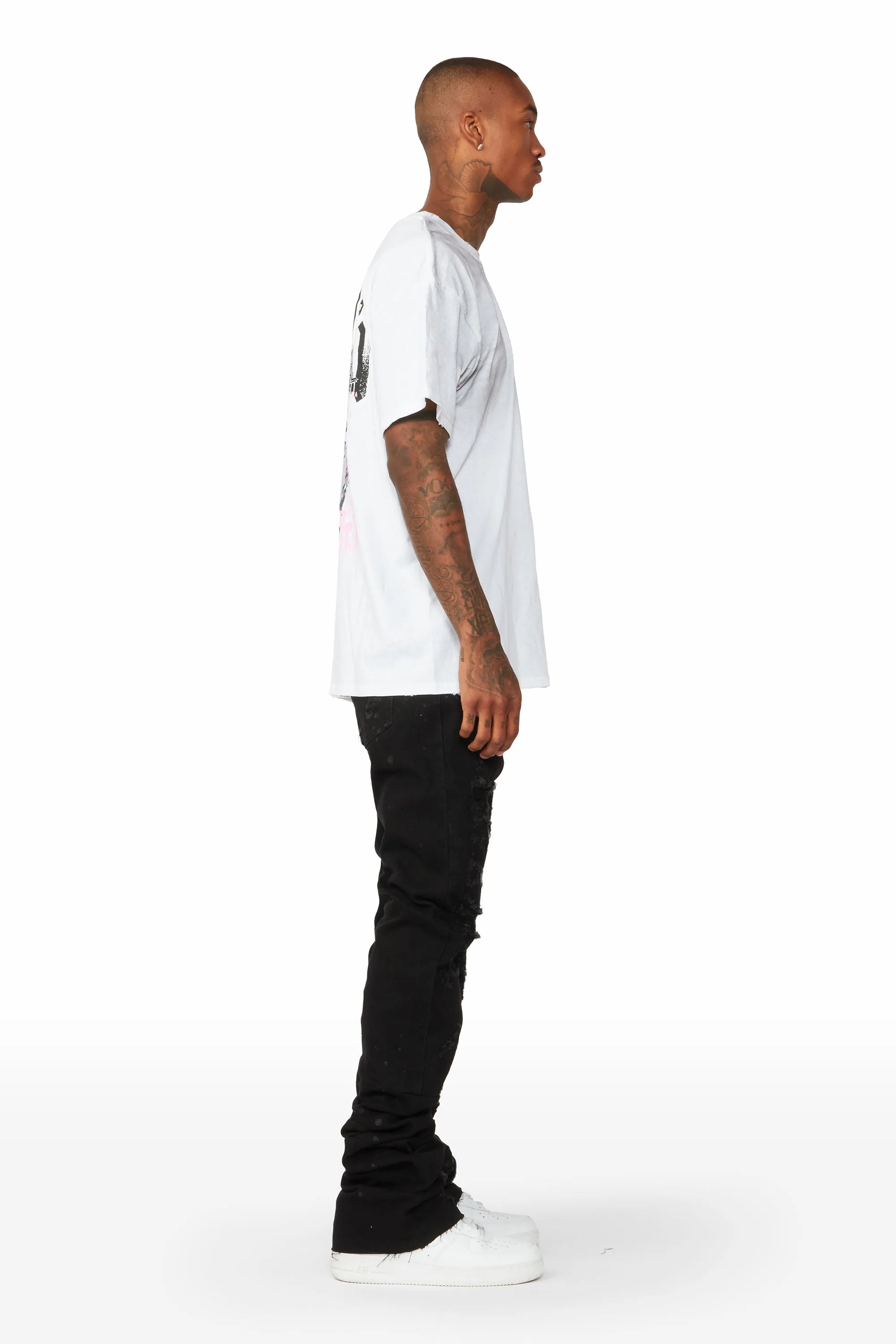 Dastard White Graphic T-Shirt sold by Rockstar Original product image thumbnail 4