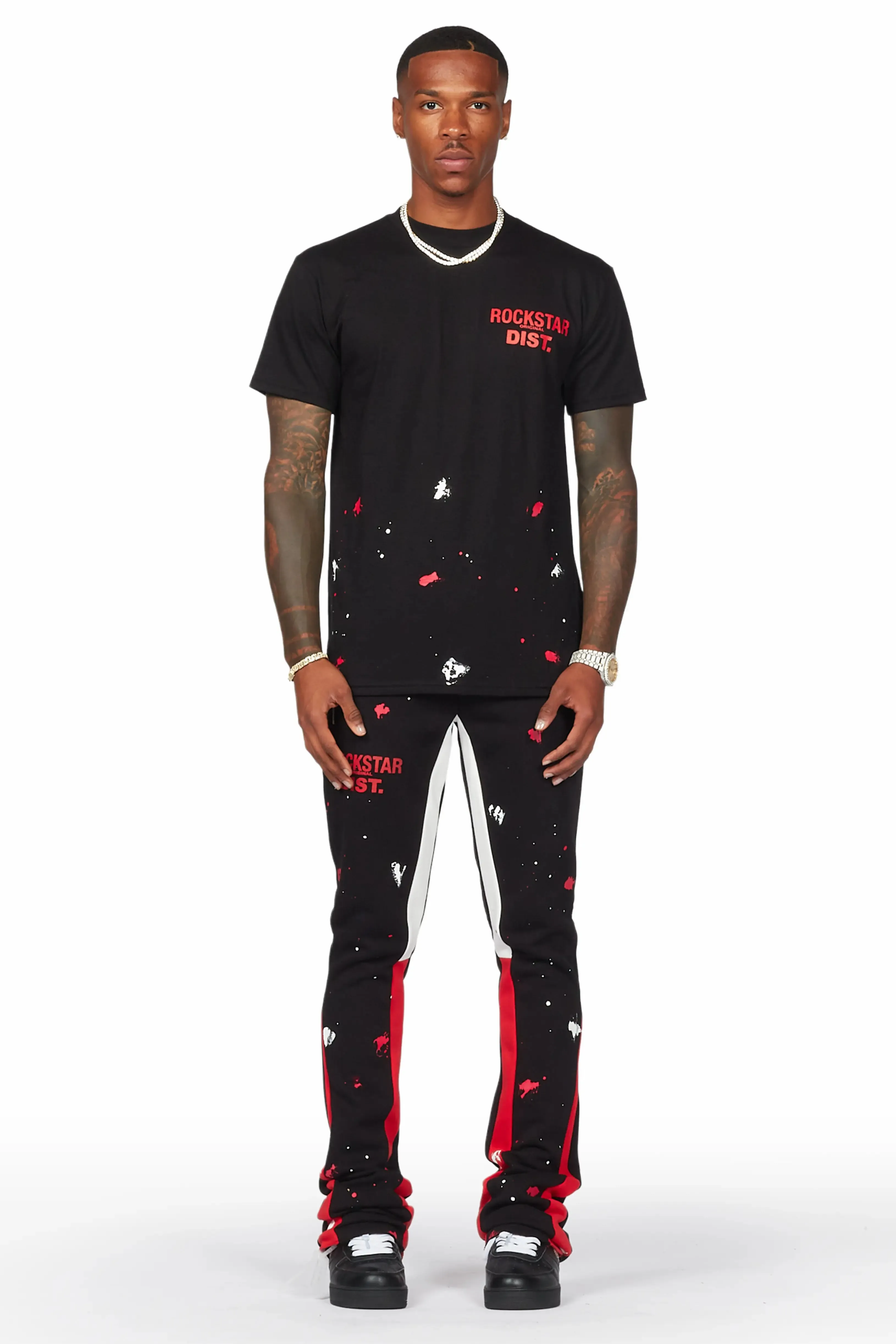 Raffer Black T-Shirt/Stacked Flare Pant Set sold by Rockstar Original product image thumbnail 2