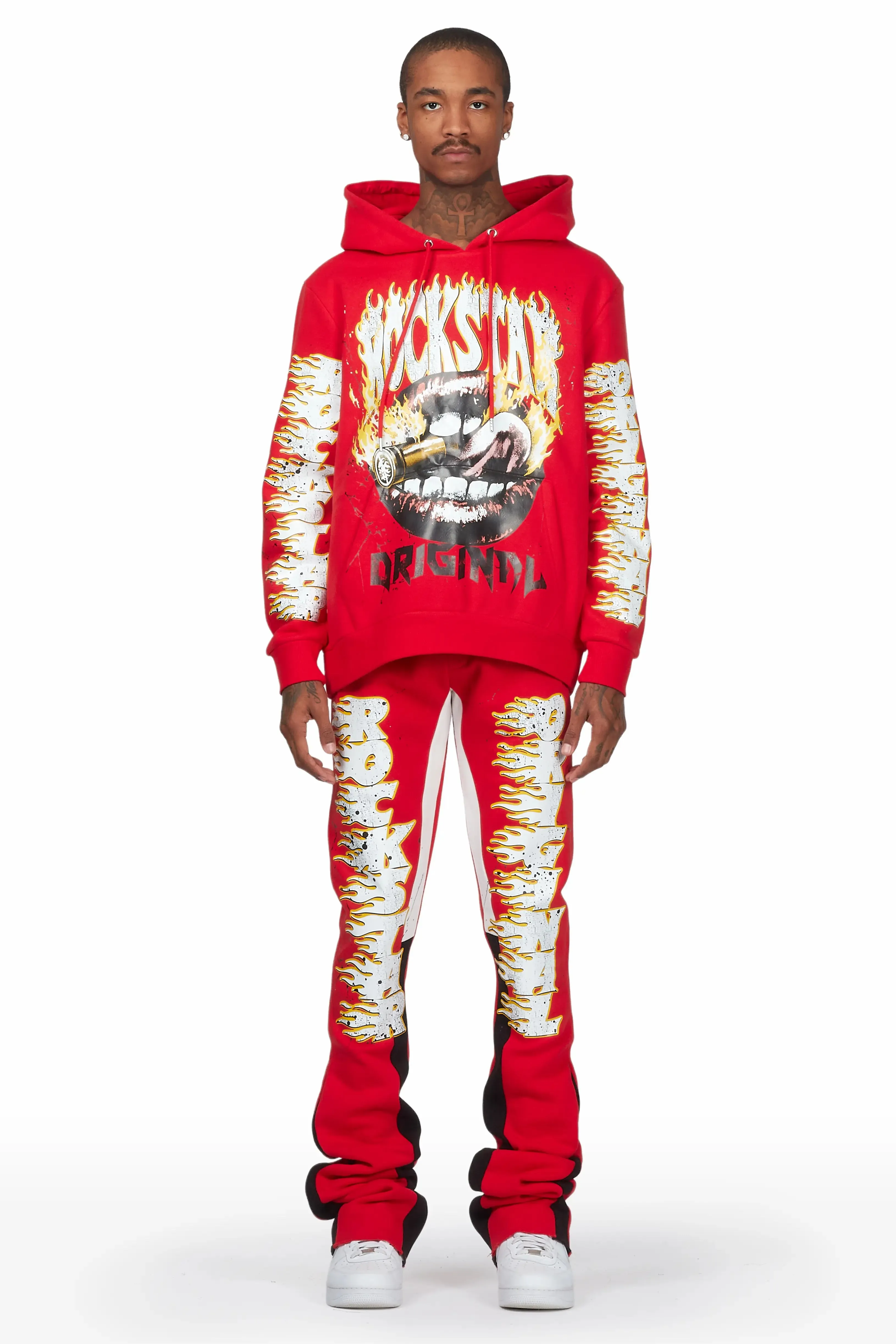 Jaxx Red Super Stacked Flared Track Set sold by Rockstar Original