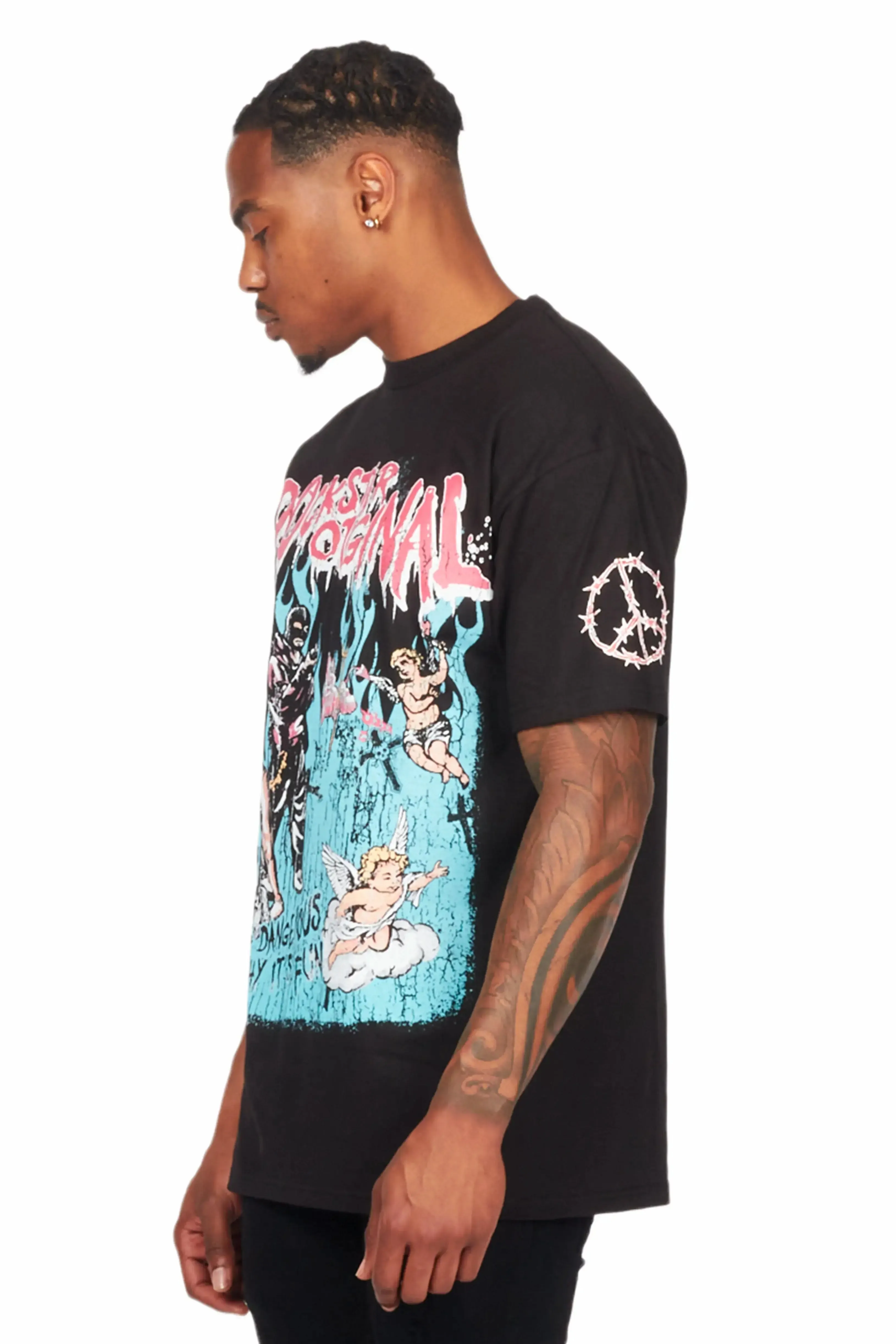 Little Lord Black Graphic T-Shirt sold by Rockstar Original product image thumbnail 5