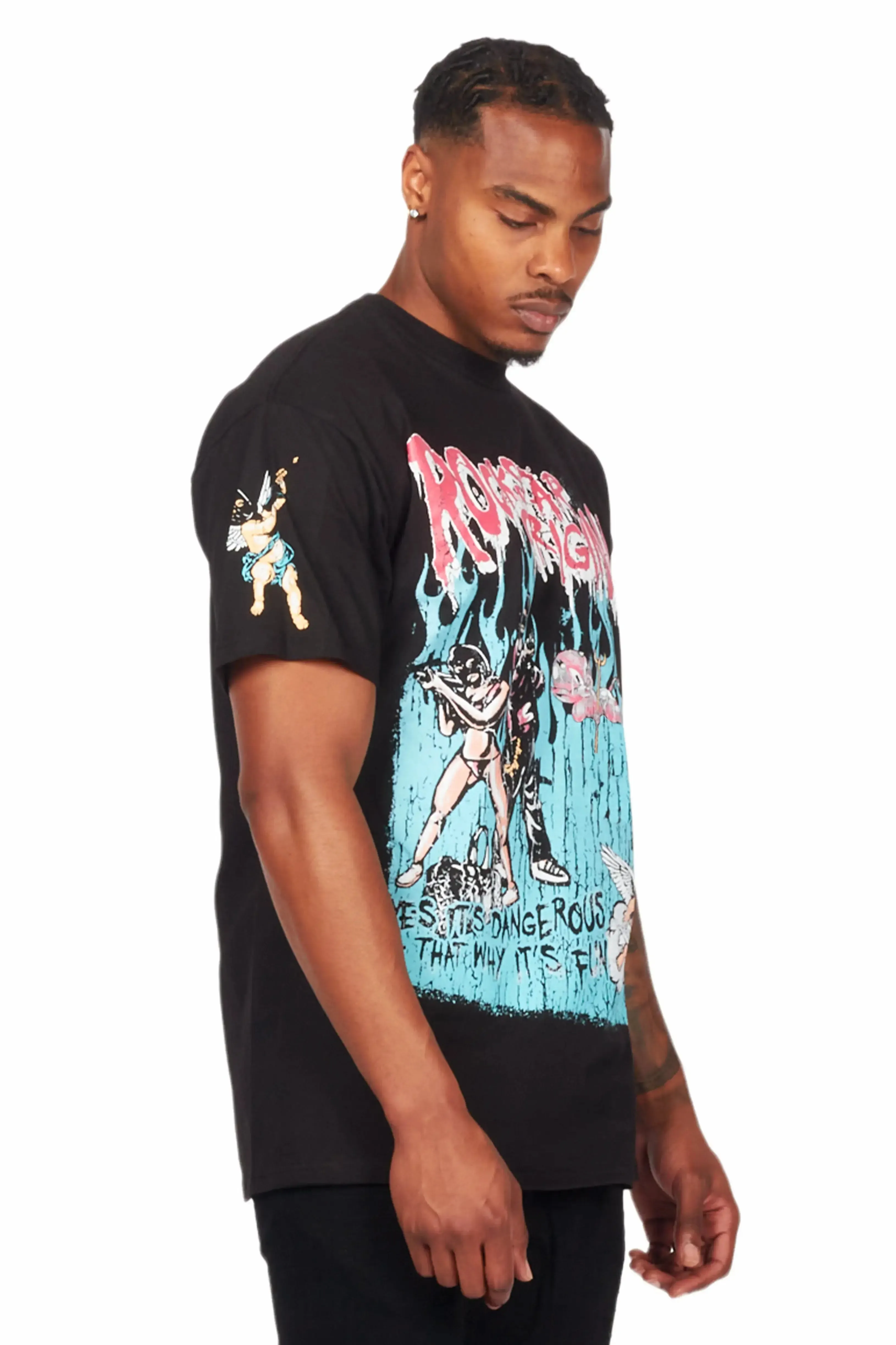 Little Lord Black Graphic T-Shirt sold by Rockstar Original product image thumbnail 4