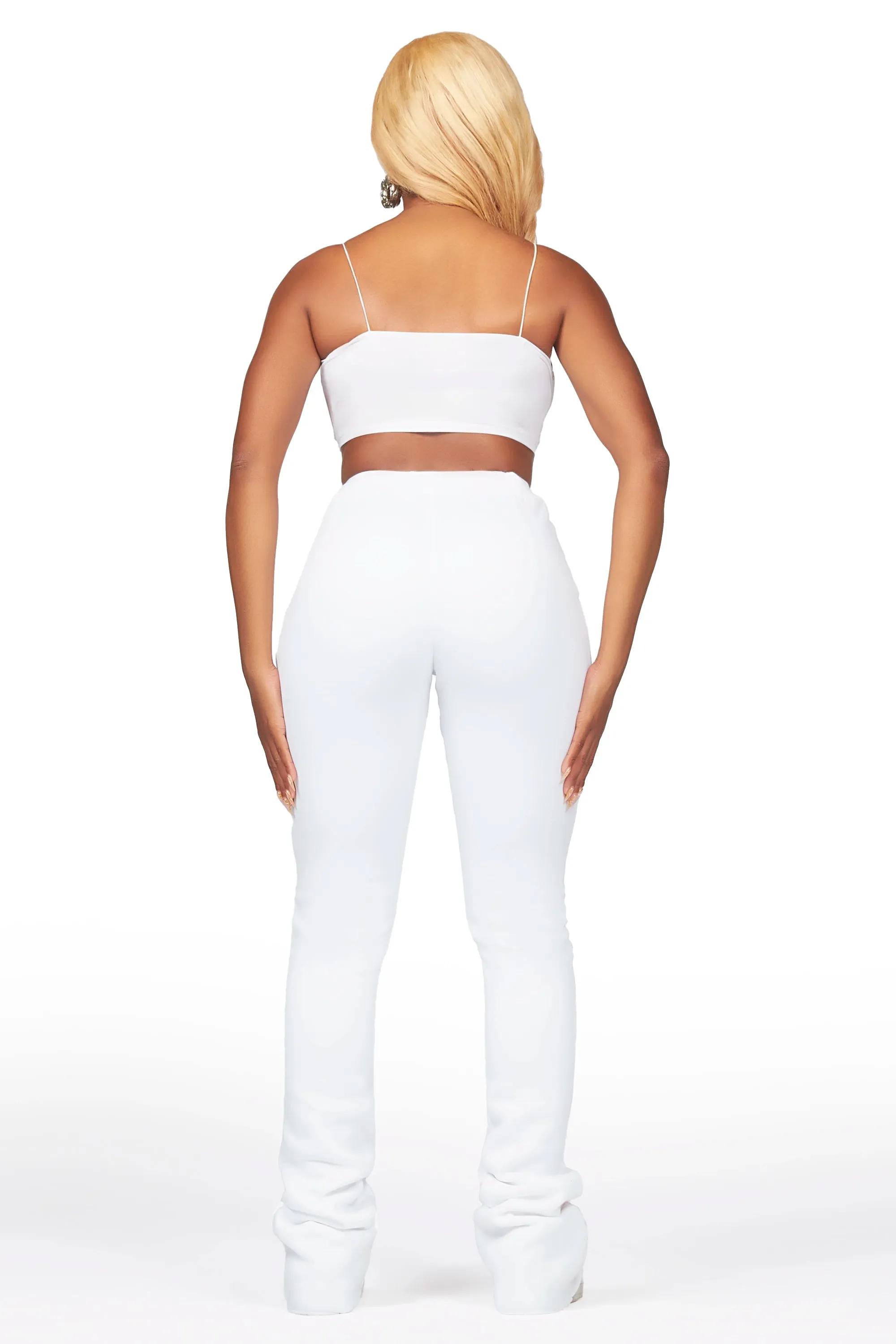 Shanae White Super Stacked Track Pant sold by Rockstar Original product image thumbnail 5