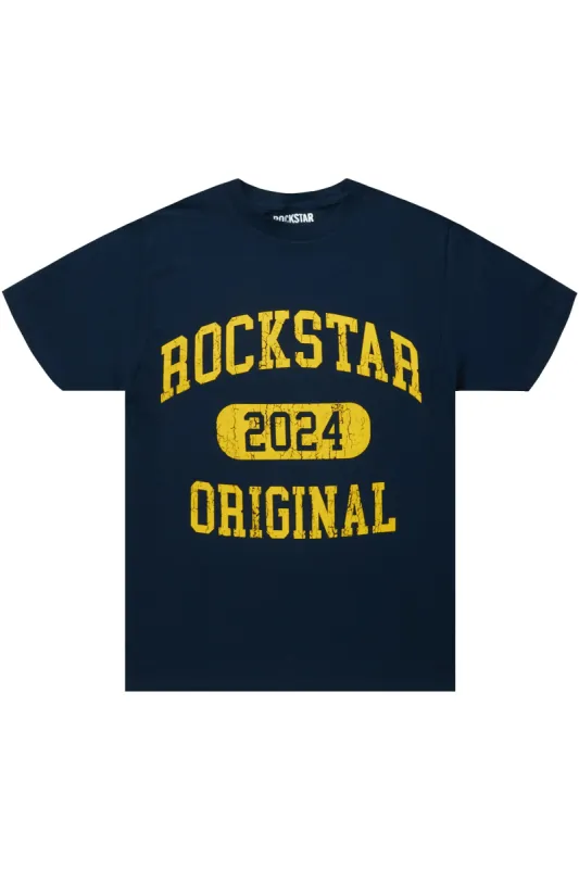 Members Navy Graphic T-Shirt sold by Rockstar Original
